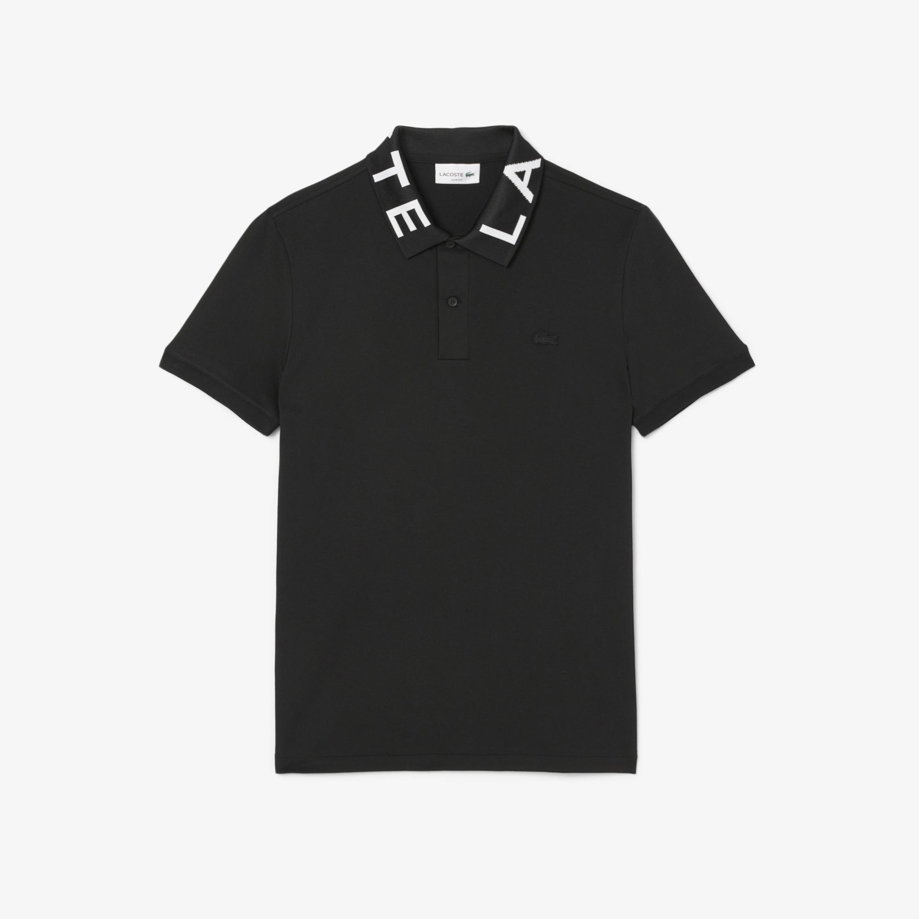 Lacoste Erkek Slim Fit Baskılı Siyah Polo