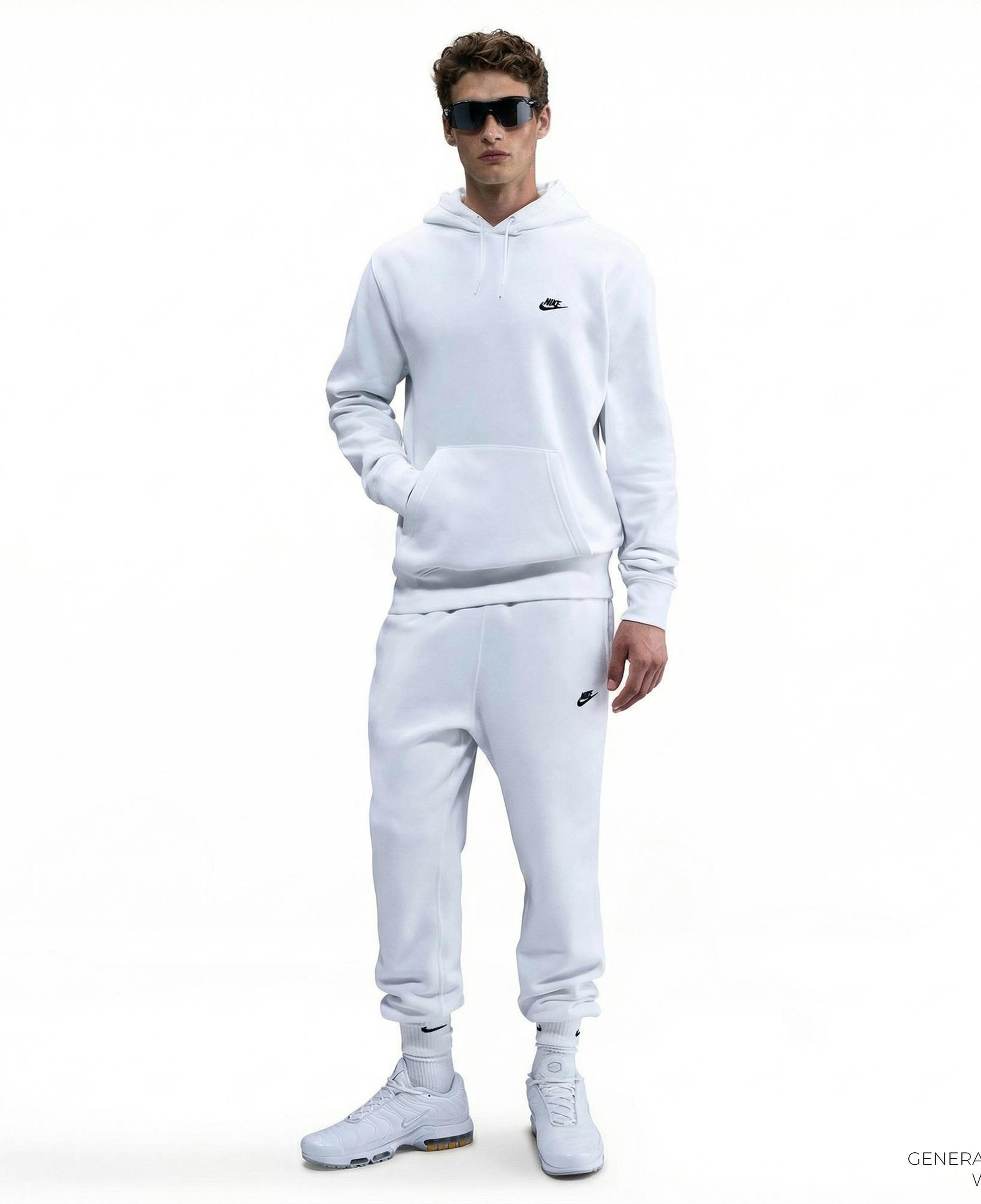 Nike Club Pullover Fleece Erkek Beyaz Hoodie