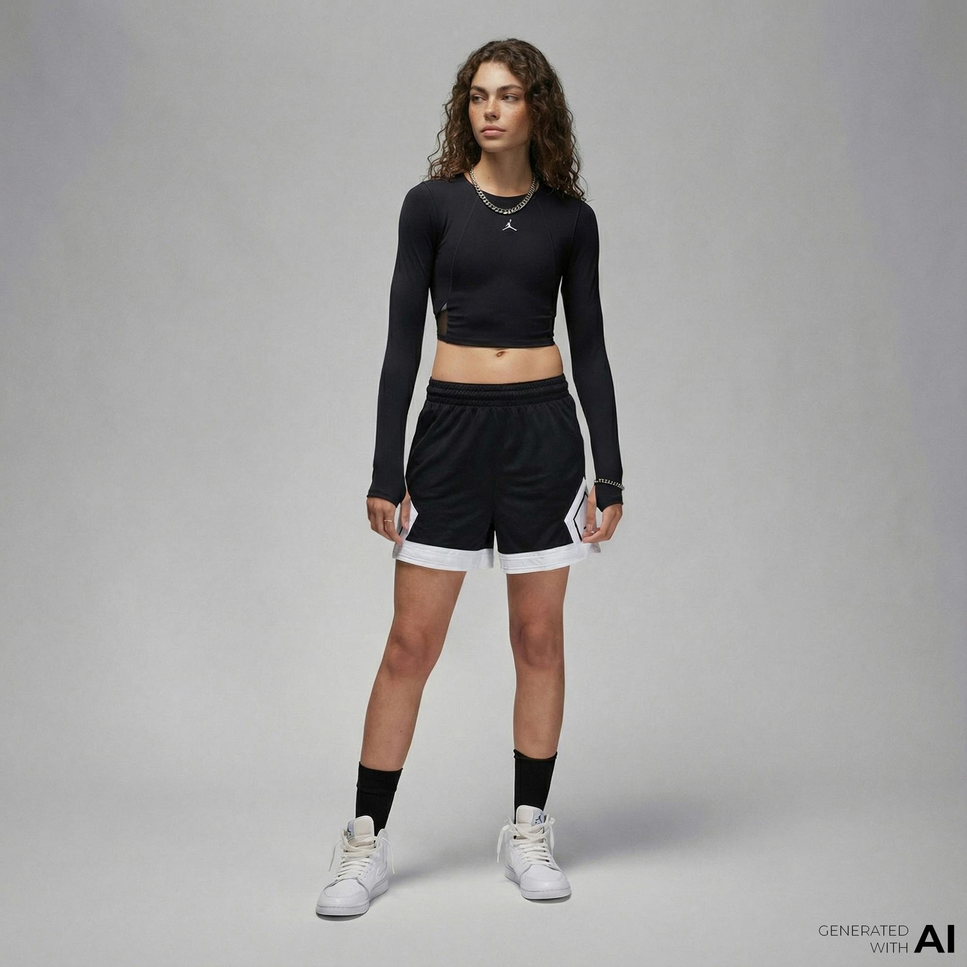 Jordan Sport Diamond 10 cm Kadın Siyah Şort