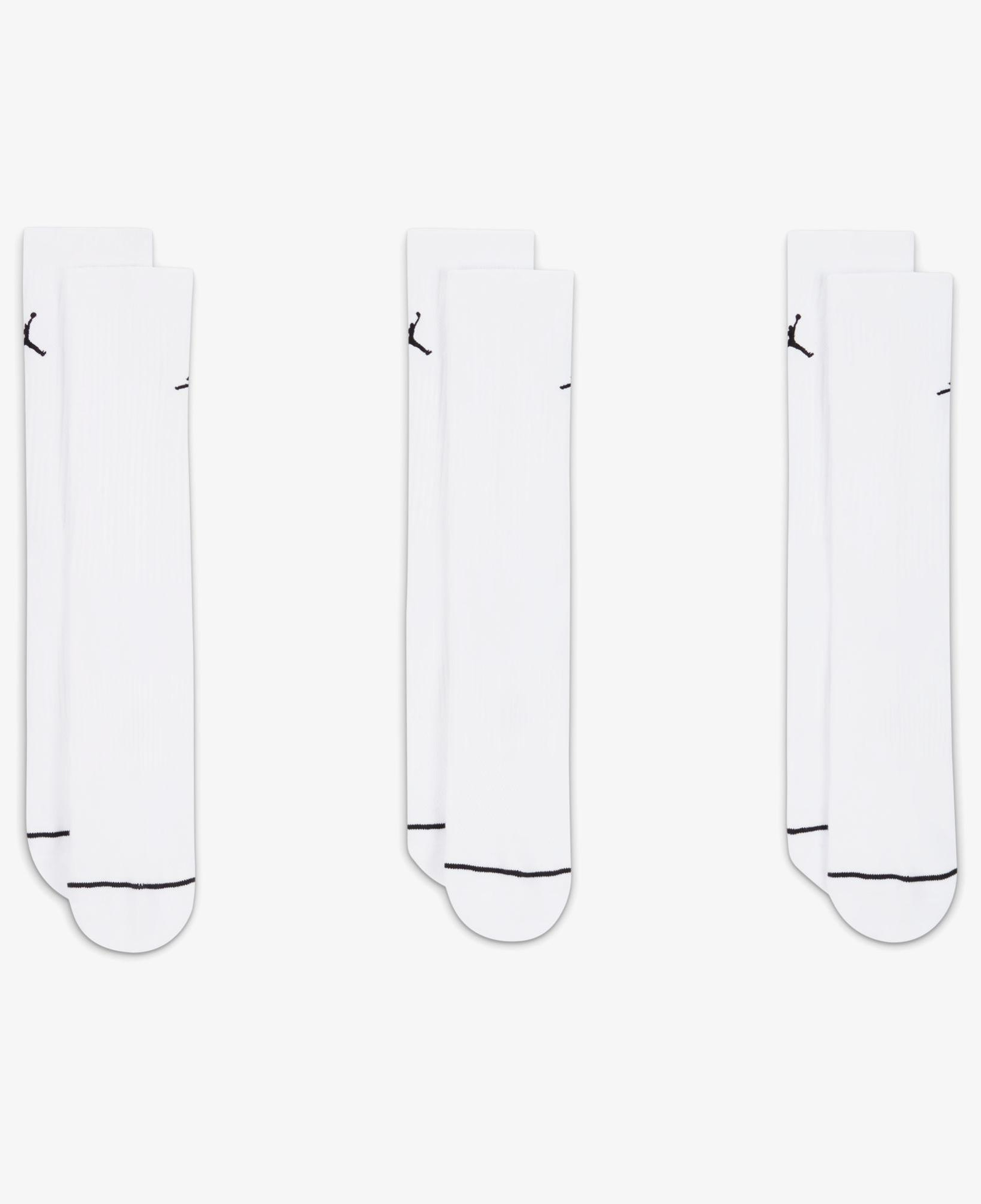 Jordan Cush Poly 3' lü Unisex Beyaz Çorap