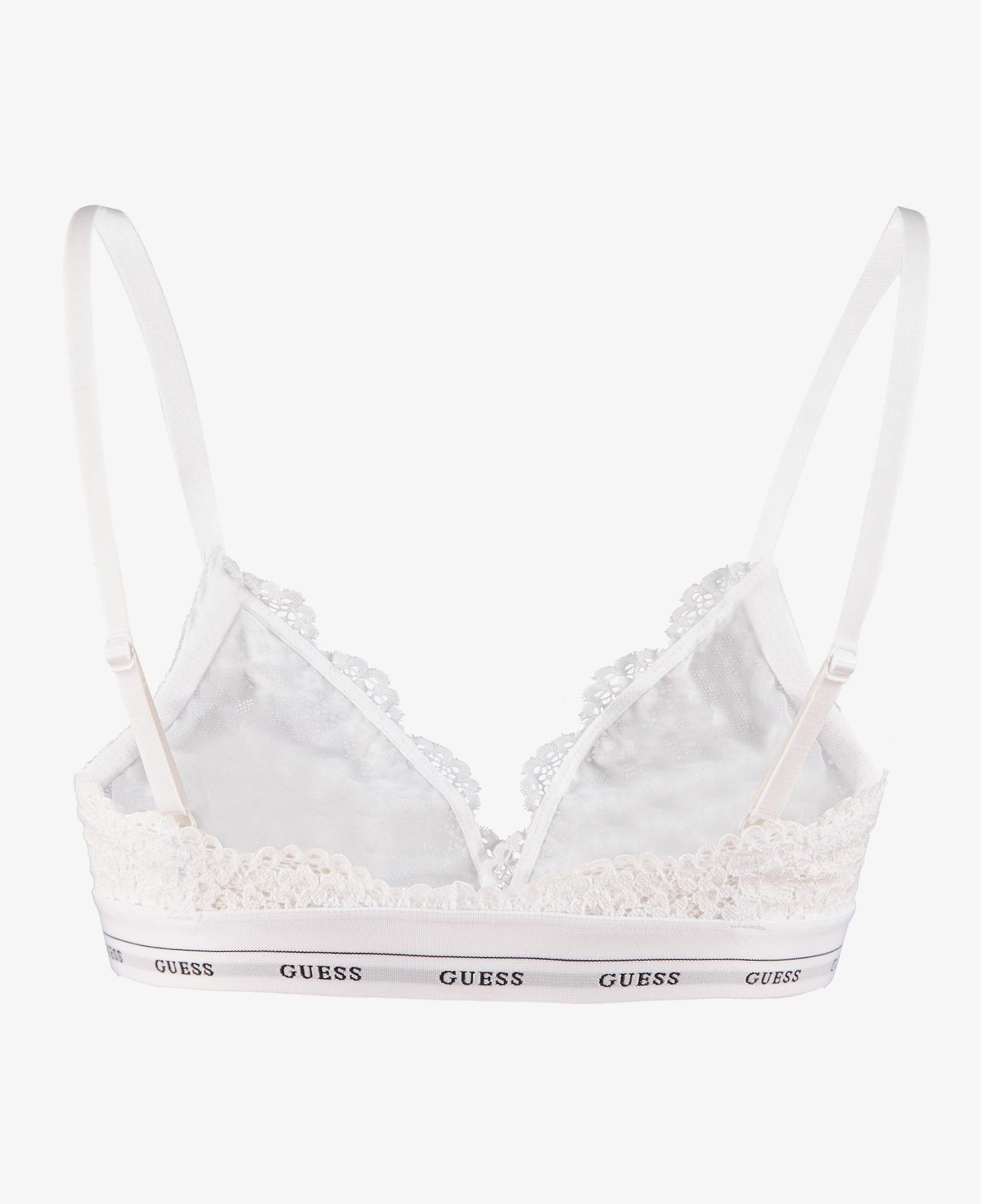 Guess Jane Triangle Flowery Lace Band Solid Kadın Beyaz Sütyen