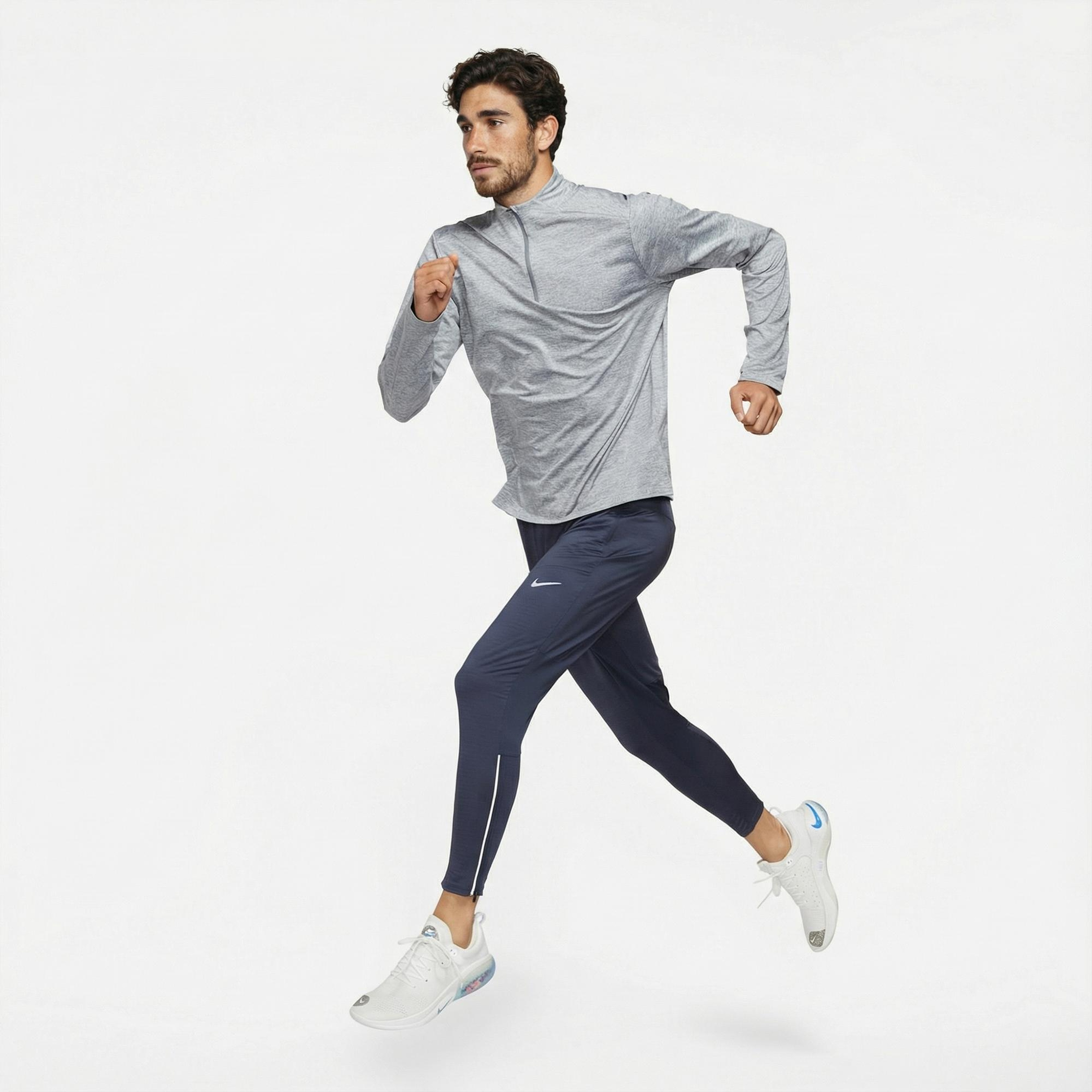 Nike Dri-Fit Element Erkek Gri Uzun Kollu T-Shirt