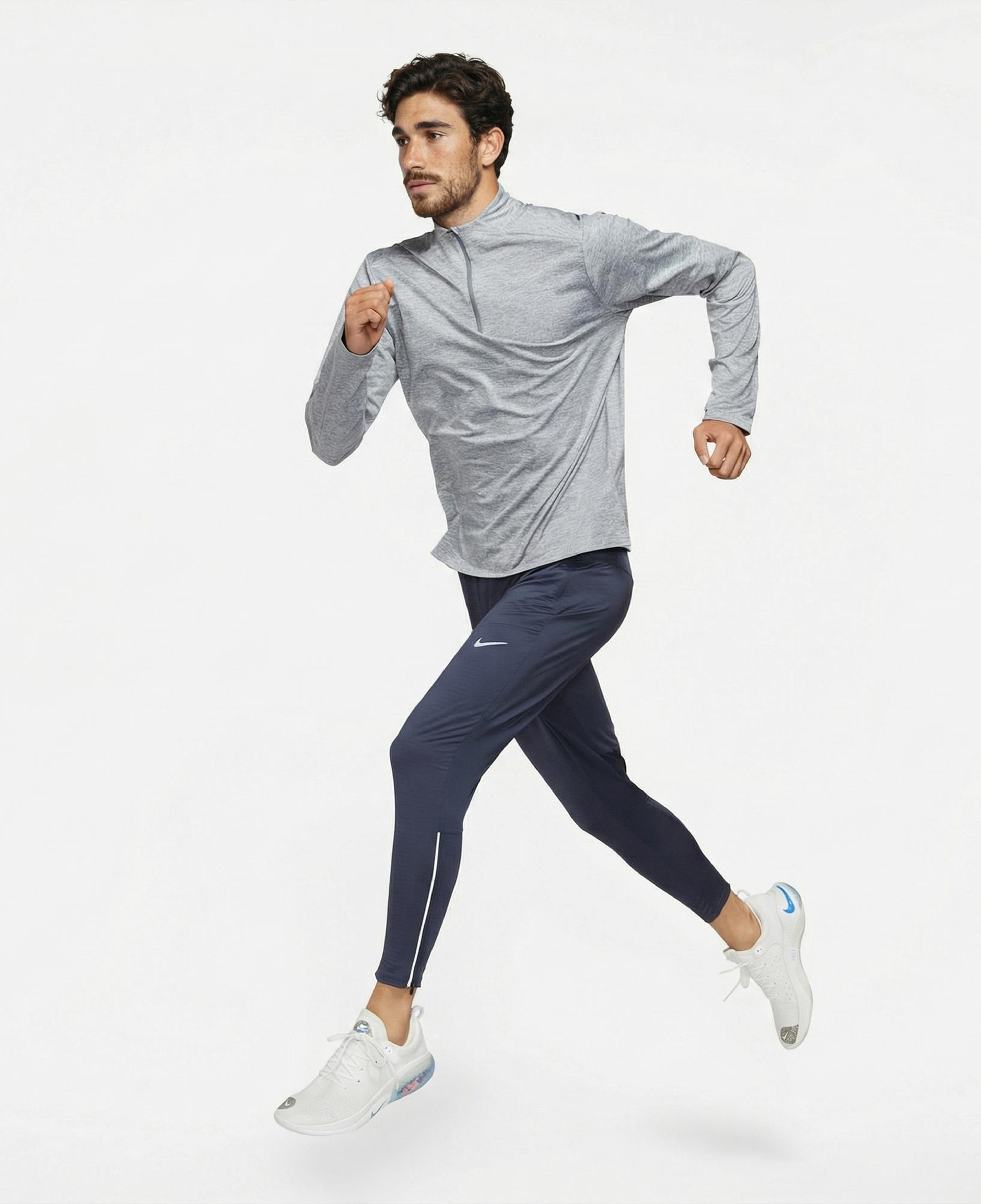 Nike Dri-Fit Element Erkek Gri Uzun Kollu T-Shirt