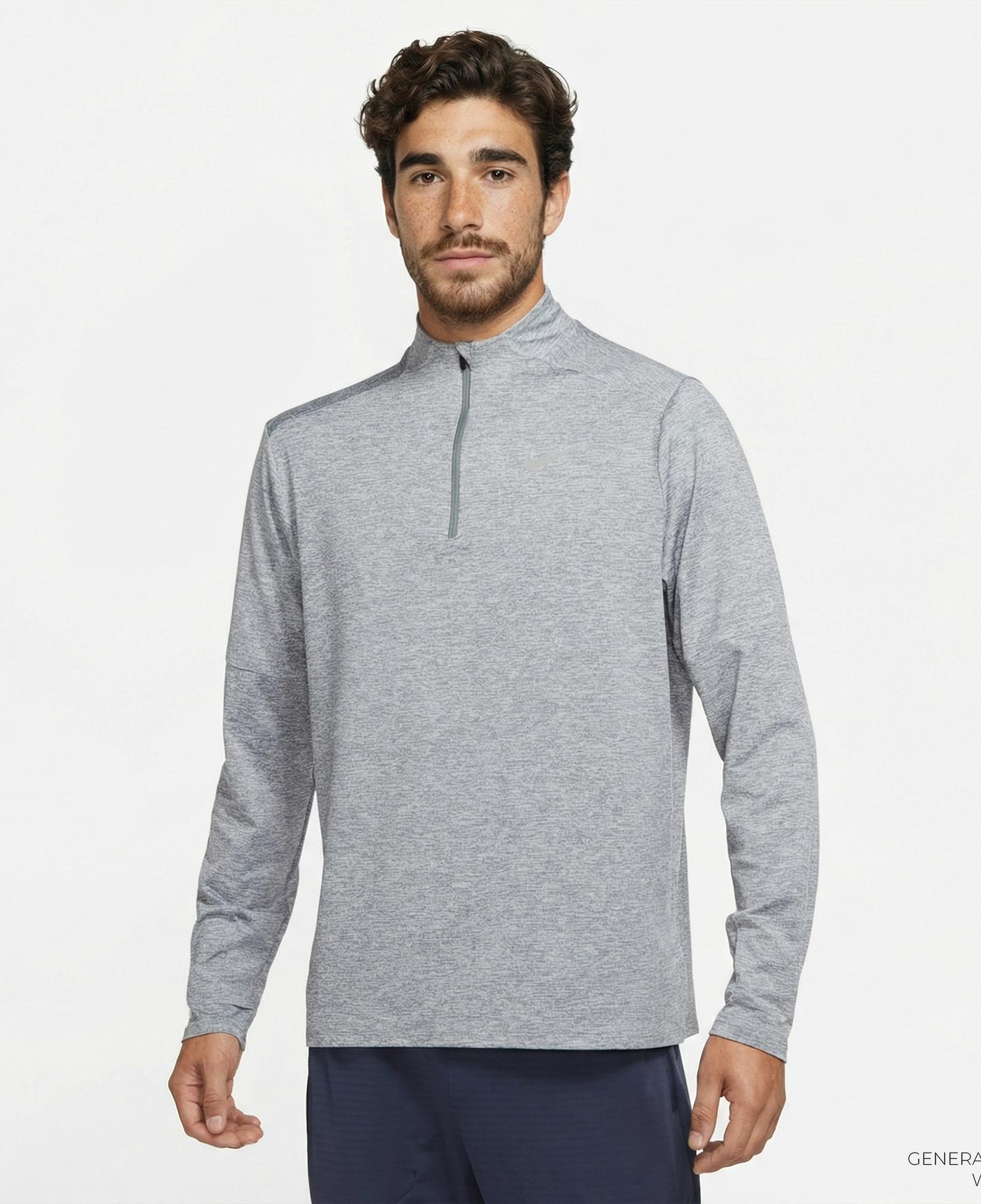 Nike Dri-Fit Element Erkek Gri Uzun Kollu T-Shirt