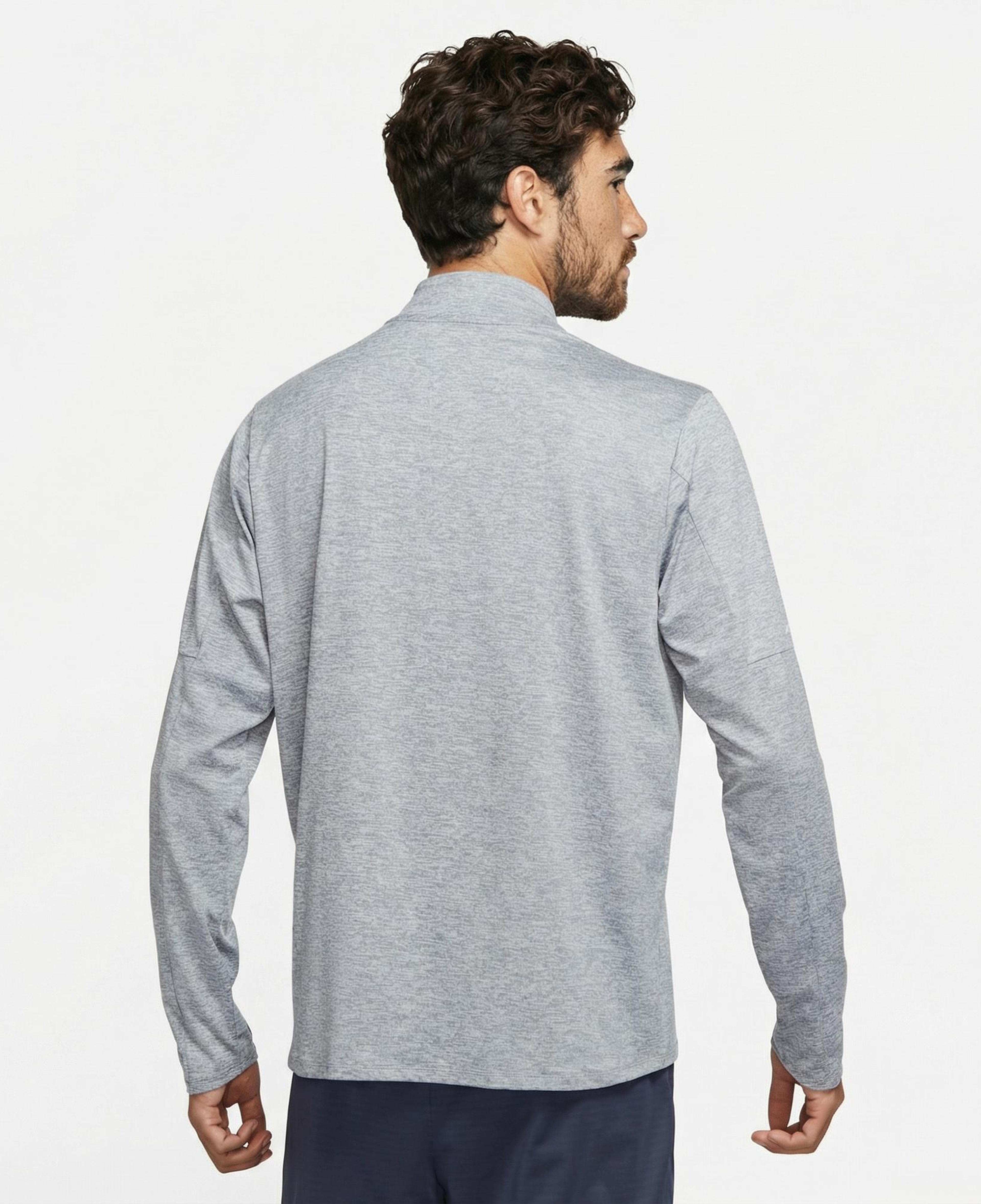 Nike Dri-Fit Element Erkek Gri Uzun Kollu T-Shirt