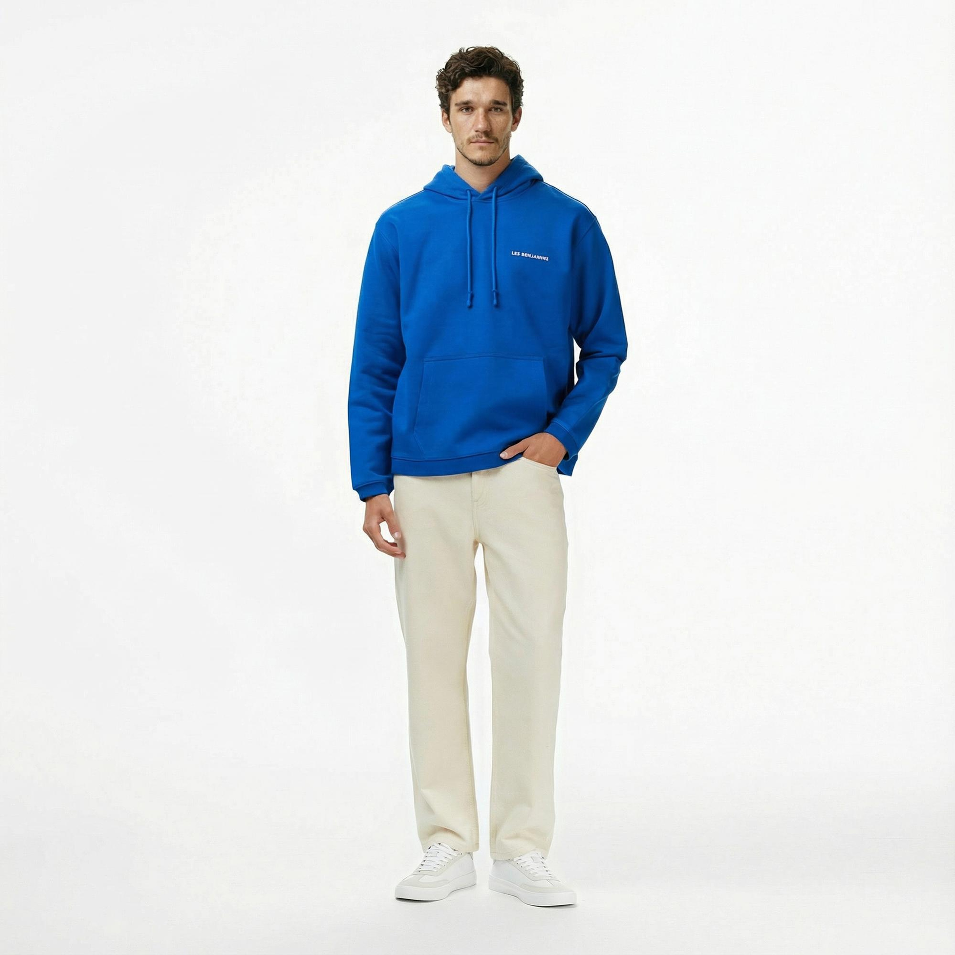 Les Benjamins 014 Erkek Mavi Sweatshirt