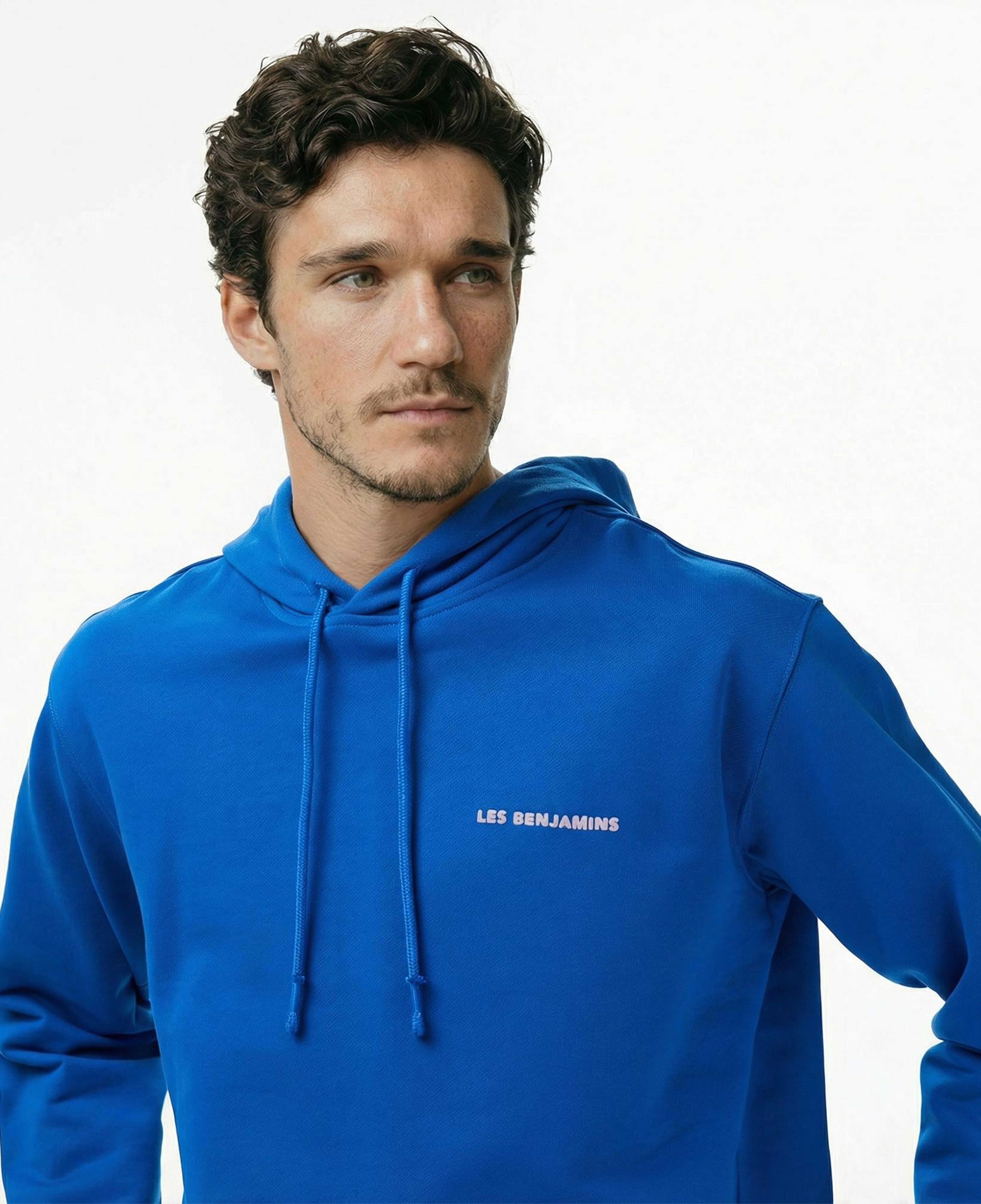 Les Benjamins 014 Erkek Mavi Sweatshirt