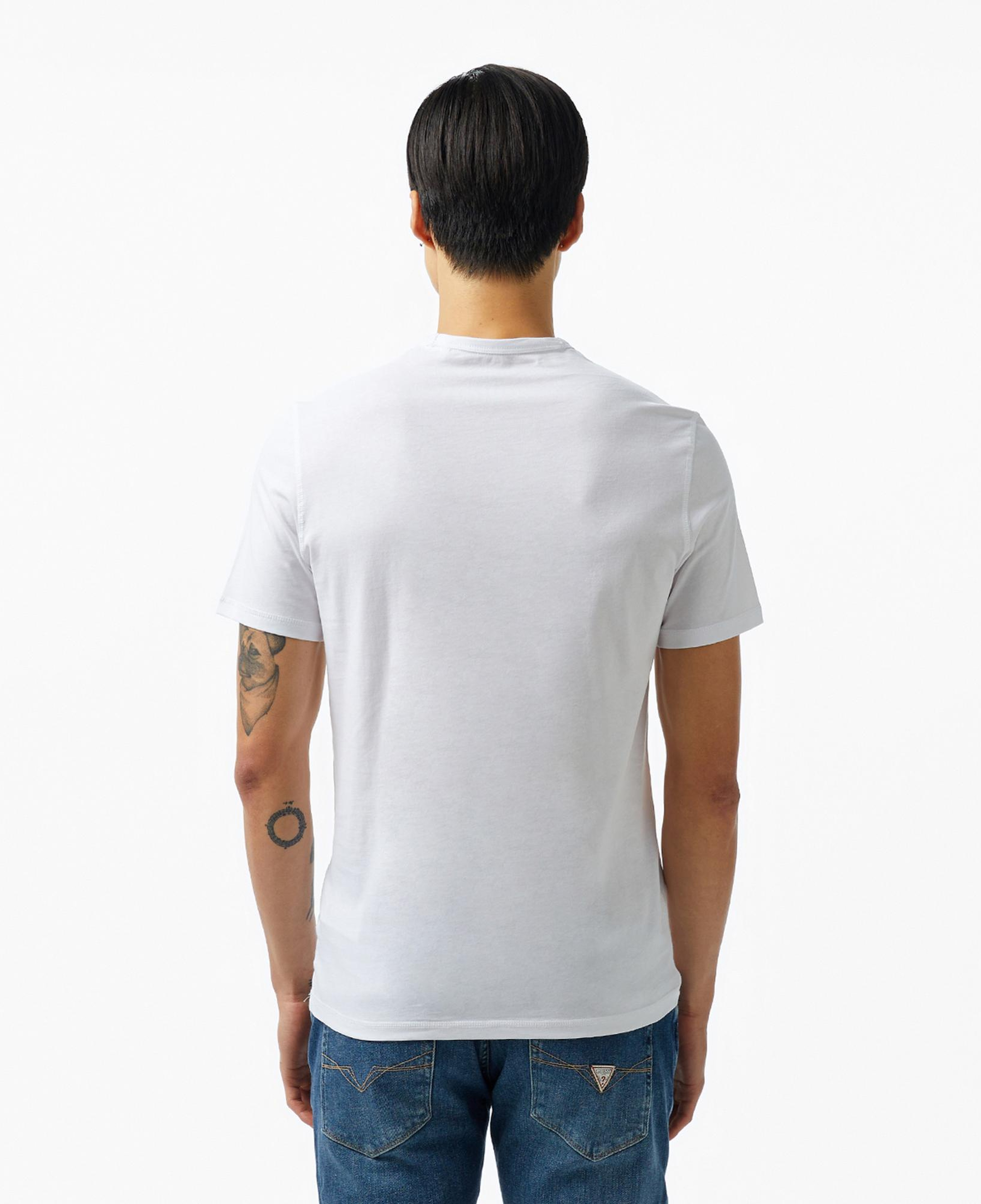 Guess Logo Mid Organic Stream Erkek Beyaz T-Shirt