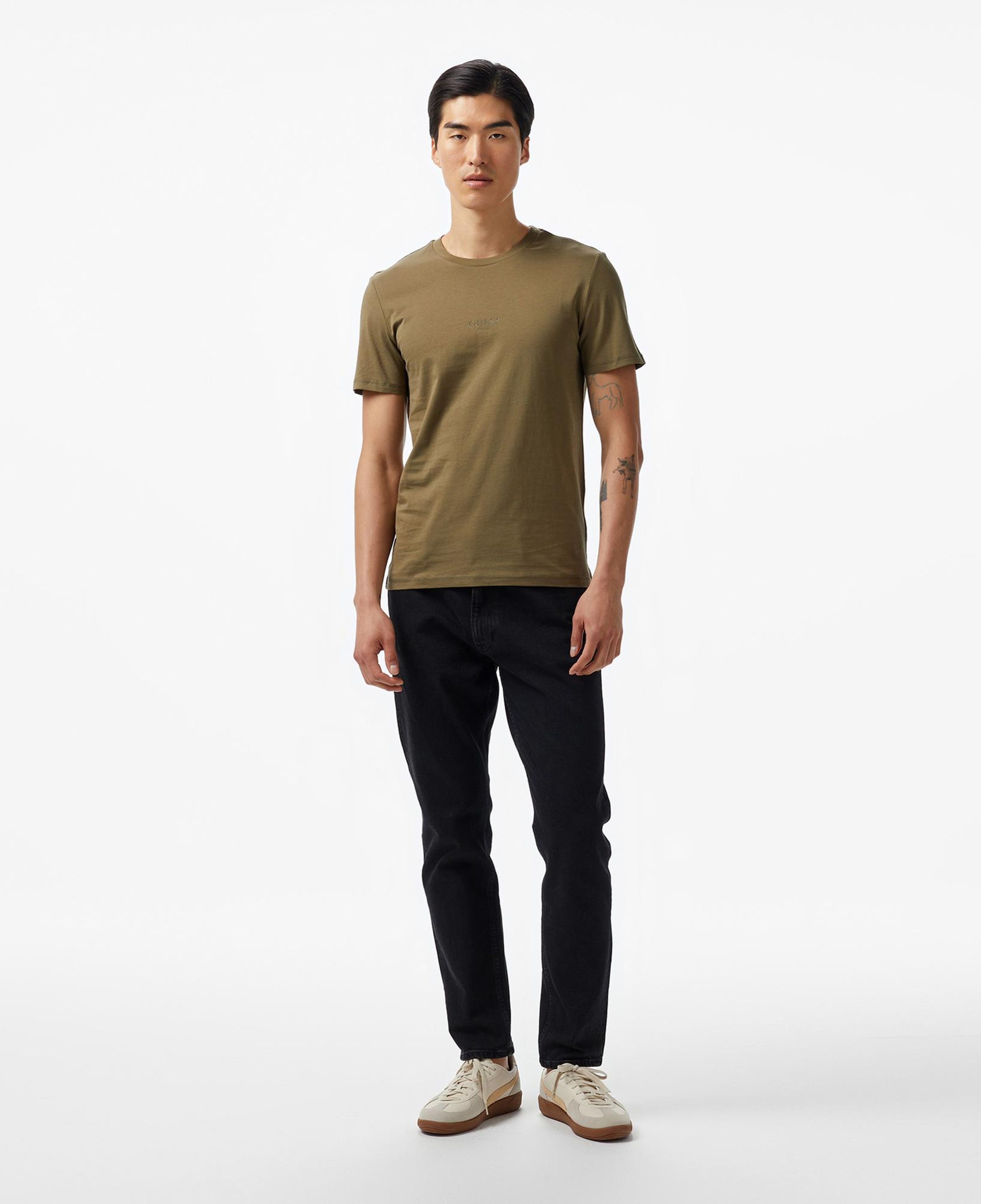 Guess Mid Organic Stream Erkek Yeşil T-Shirt