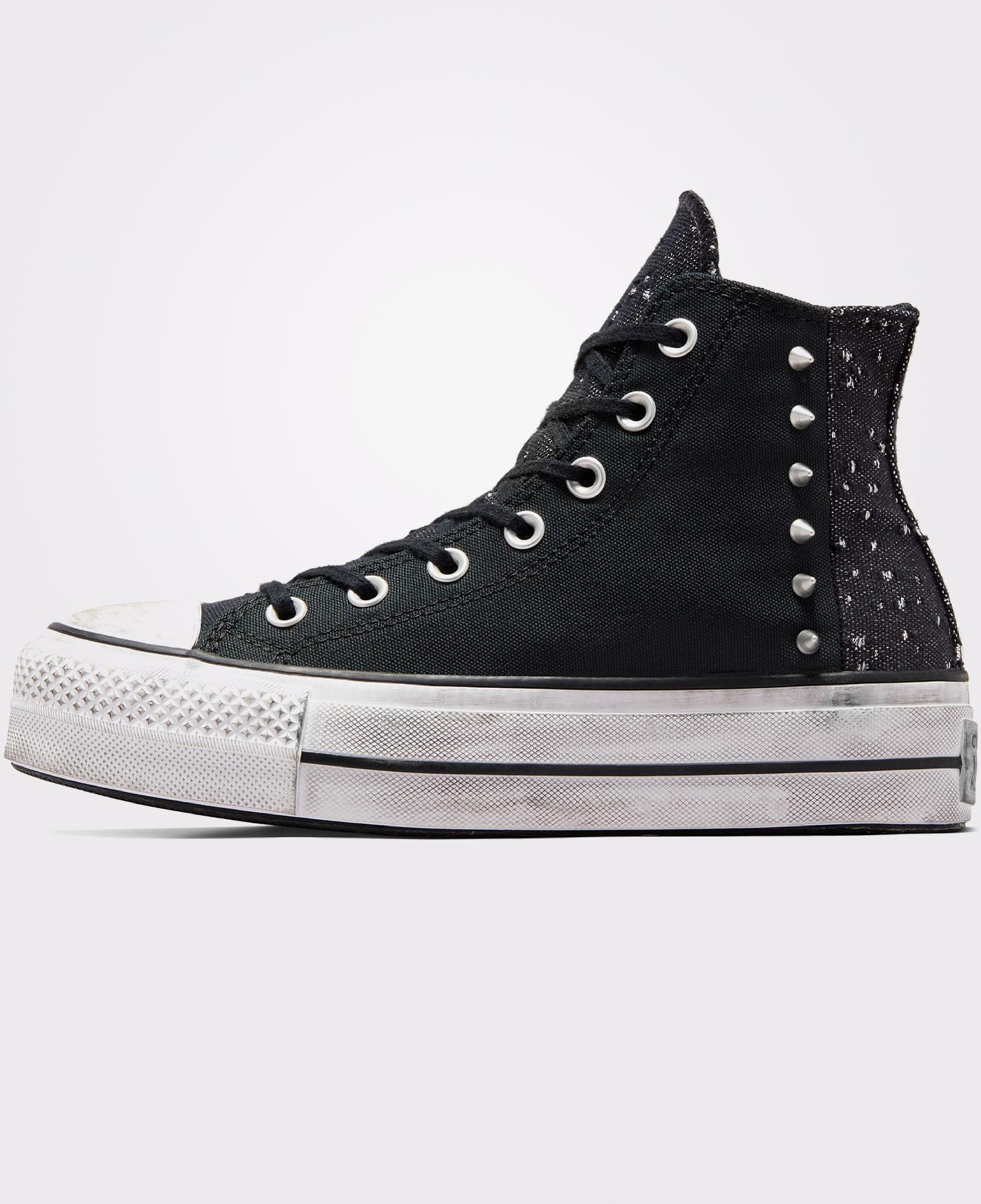Converse Chuck Taylor All Star Lift Chrome Kadın Siyah Platform Sneaker