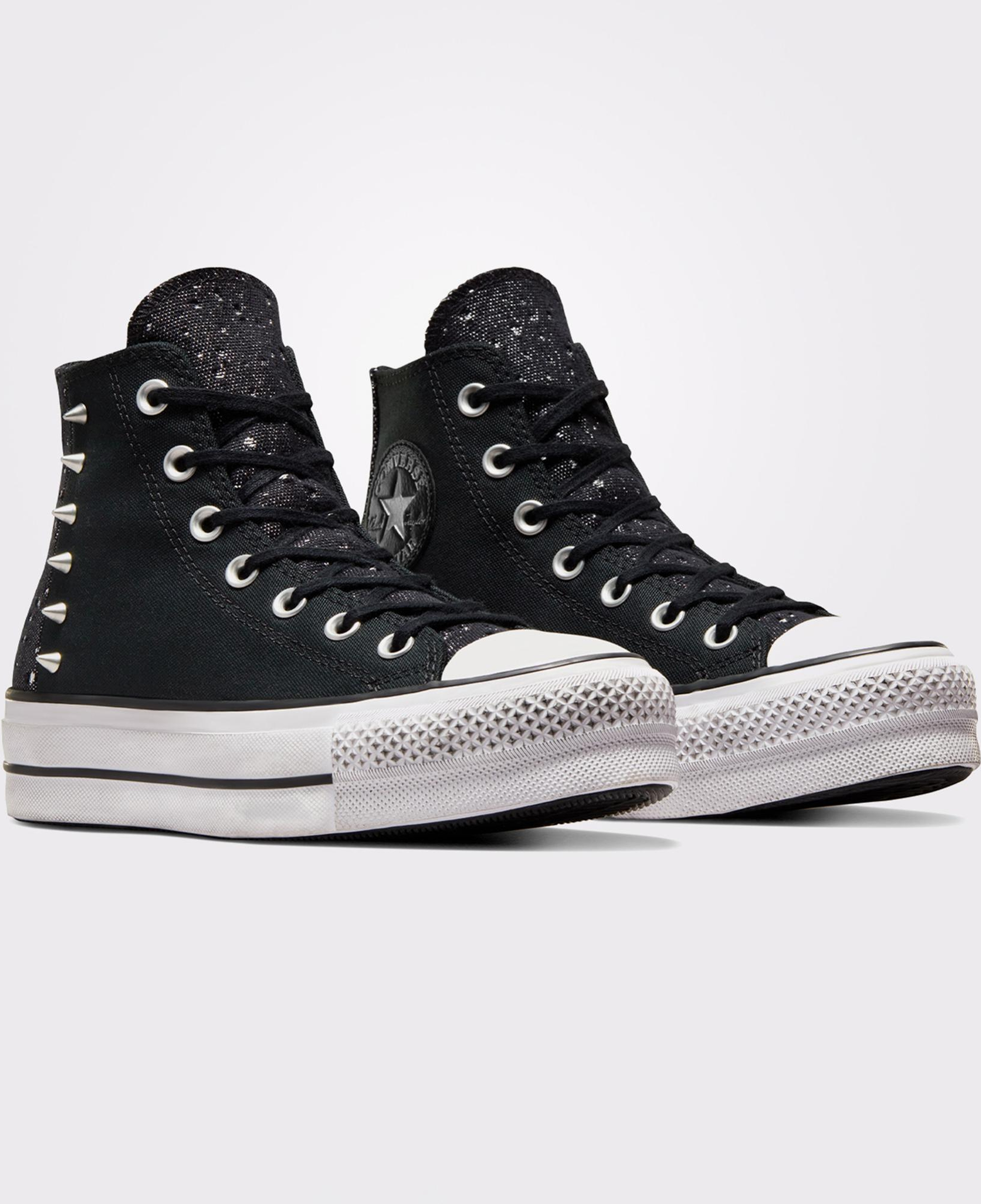 Converse Chuck Taylor All Star Lift Chrome Kadın Siyah Platform Sneaker