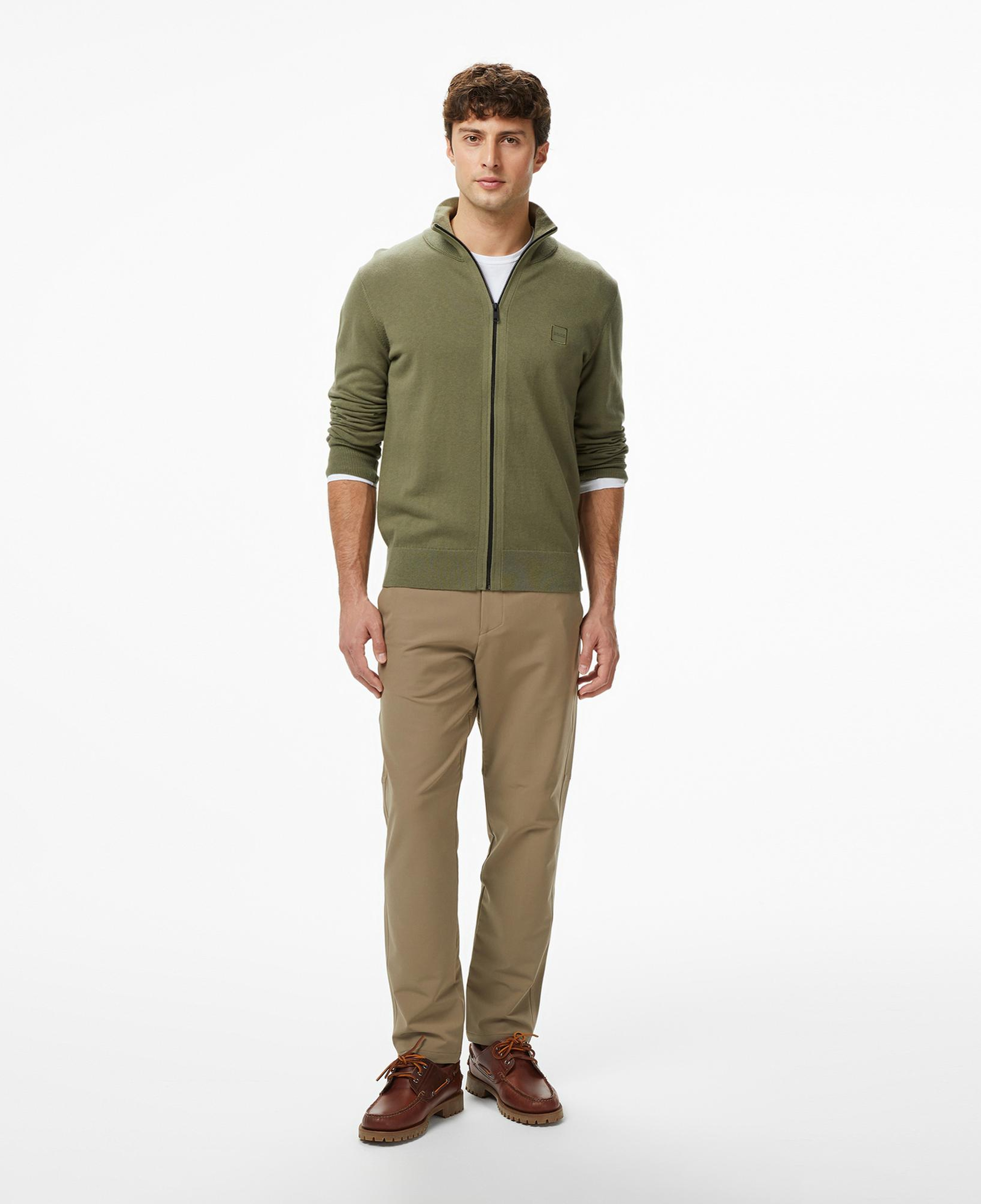 Boss Kanozip Erkek Yeşil Triko