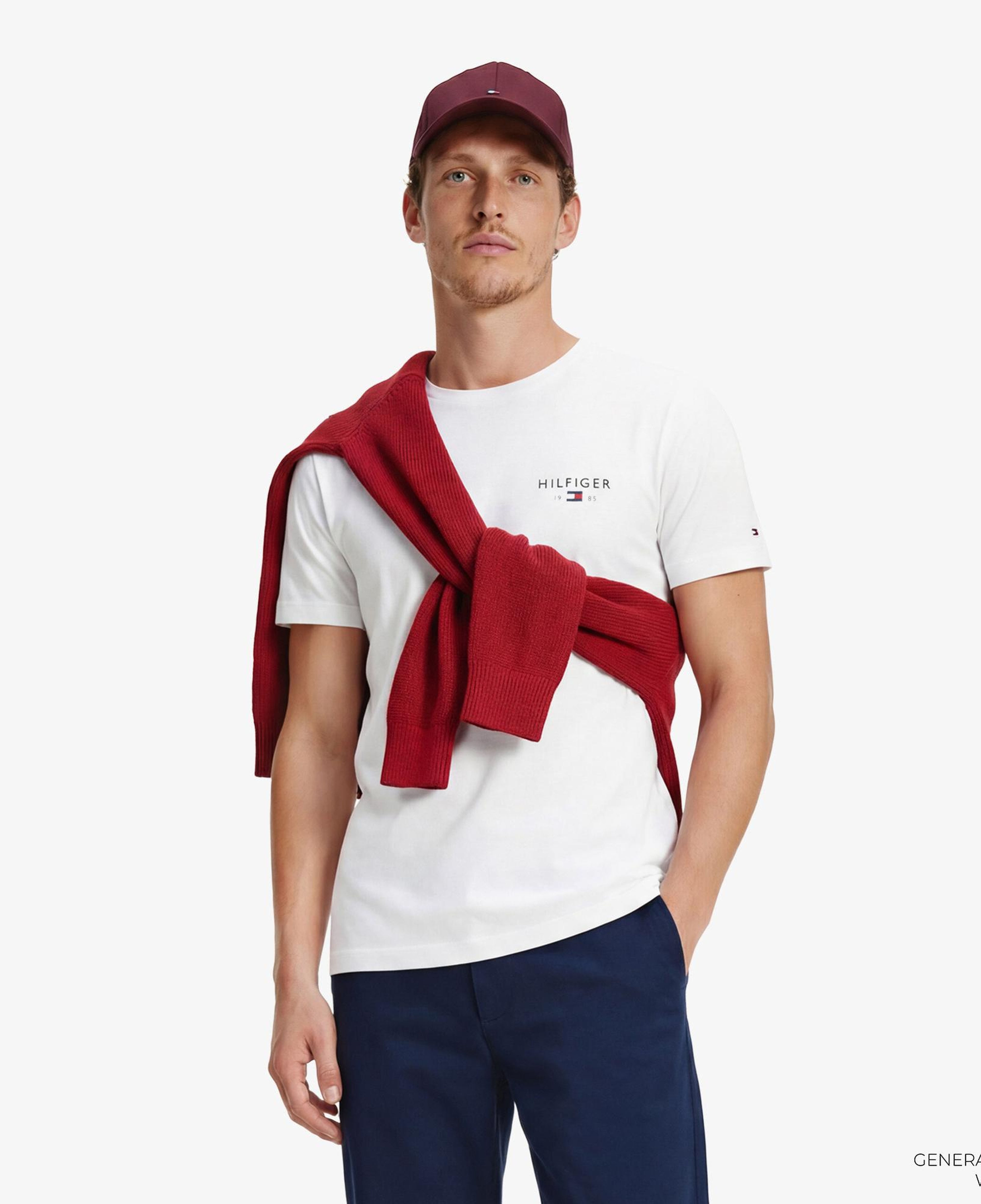 Tommy Hilfiger Brand Love Graphic Erkek Beyaz T-Shirt