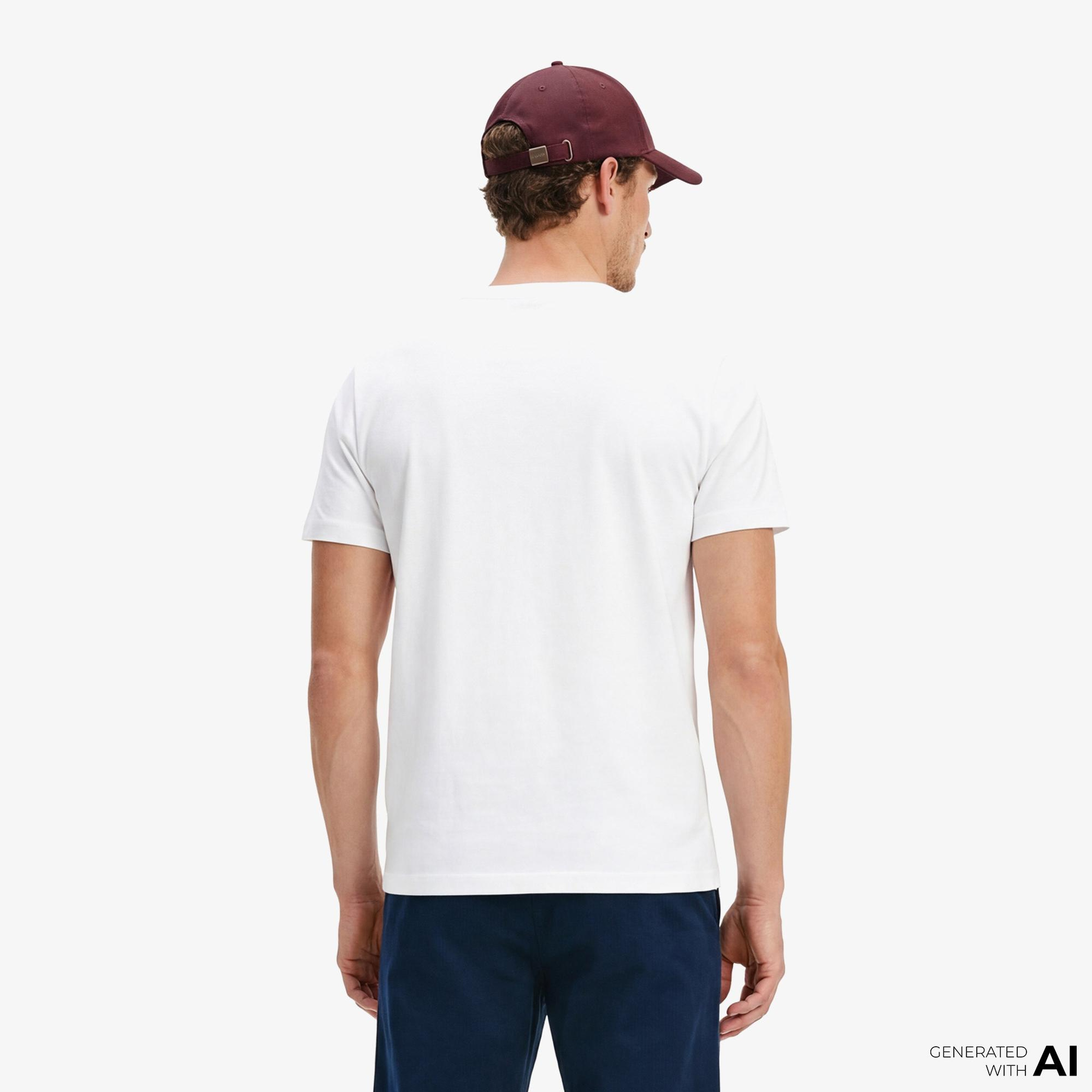 Tommy Hilfiger Brand Love Graphic Erkek Beyaz T-Shirt