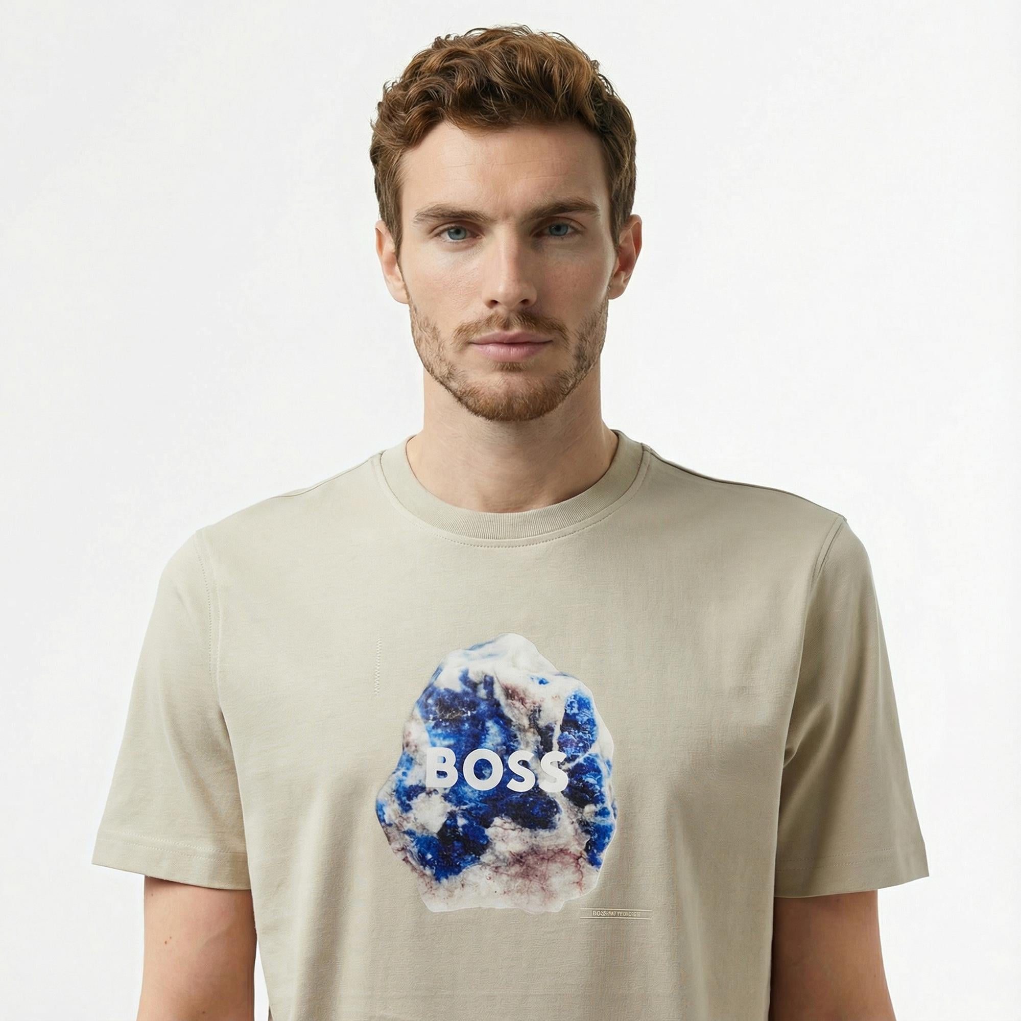 Boss Erkek Bej T-Shirt