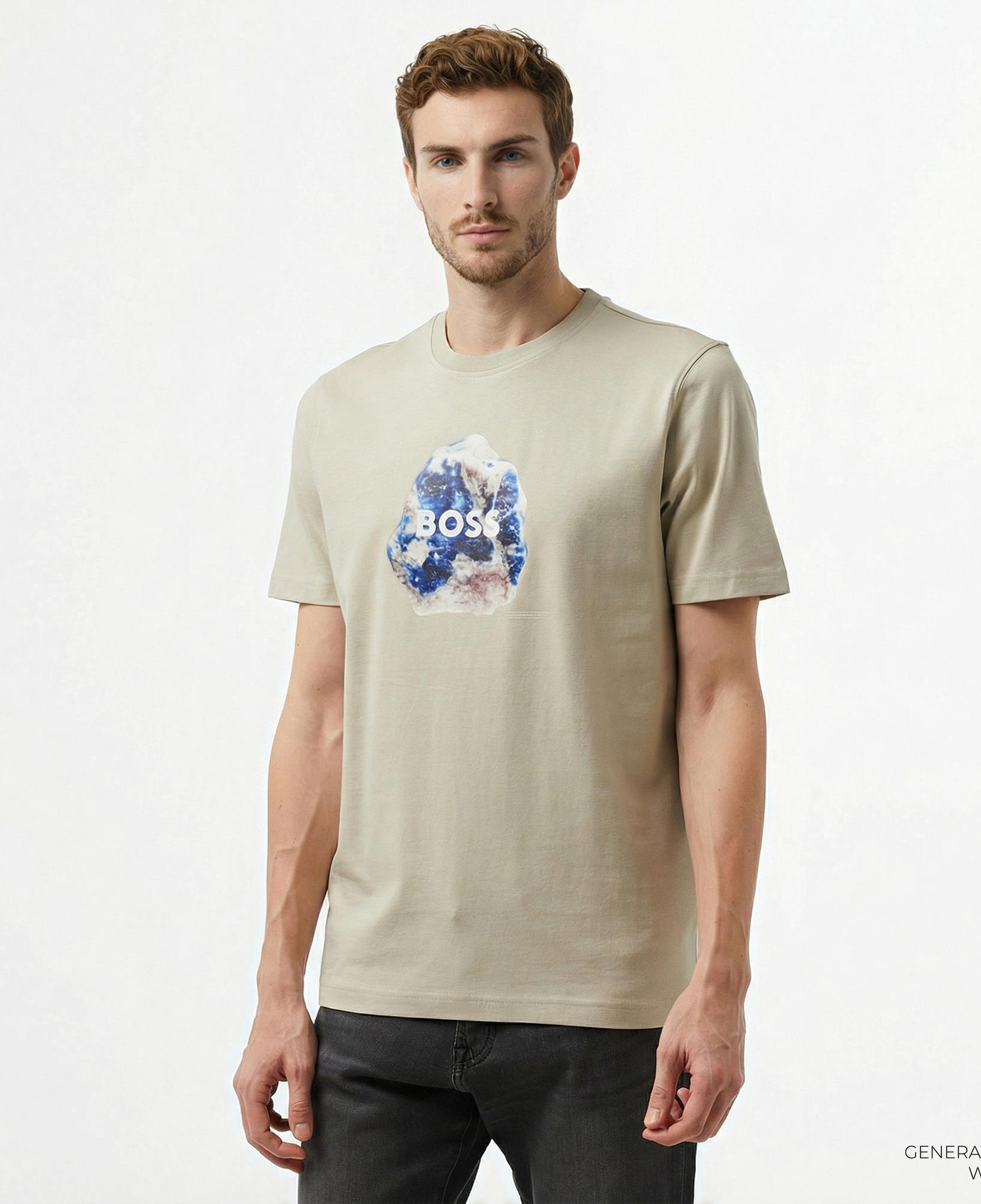 Boss Erkek Bej T-Shirt