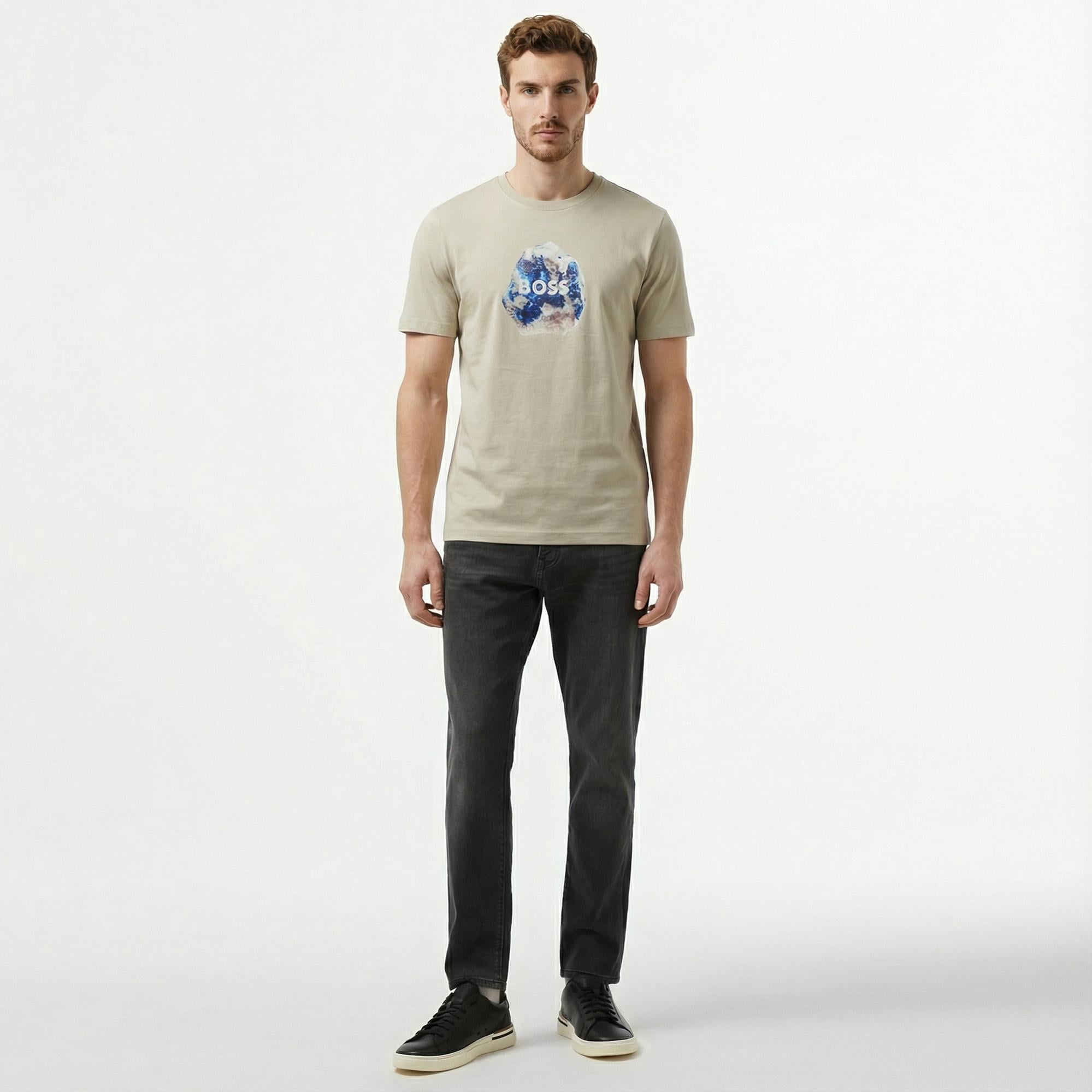 Boss Erkek Bej T-Shirt