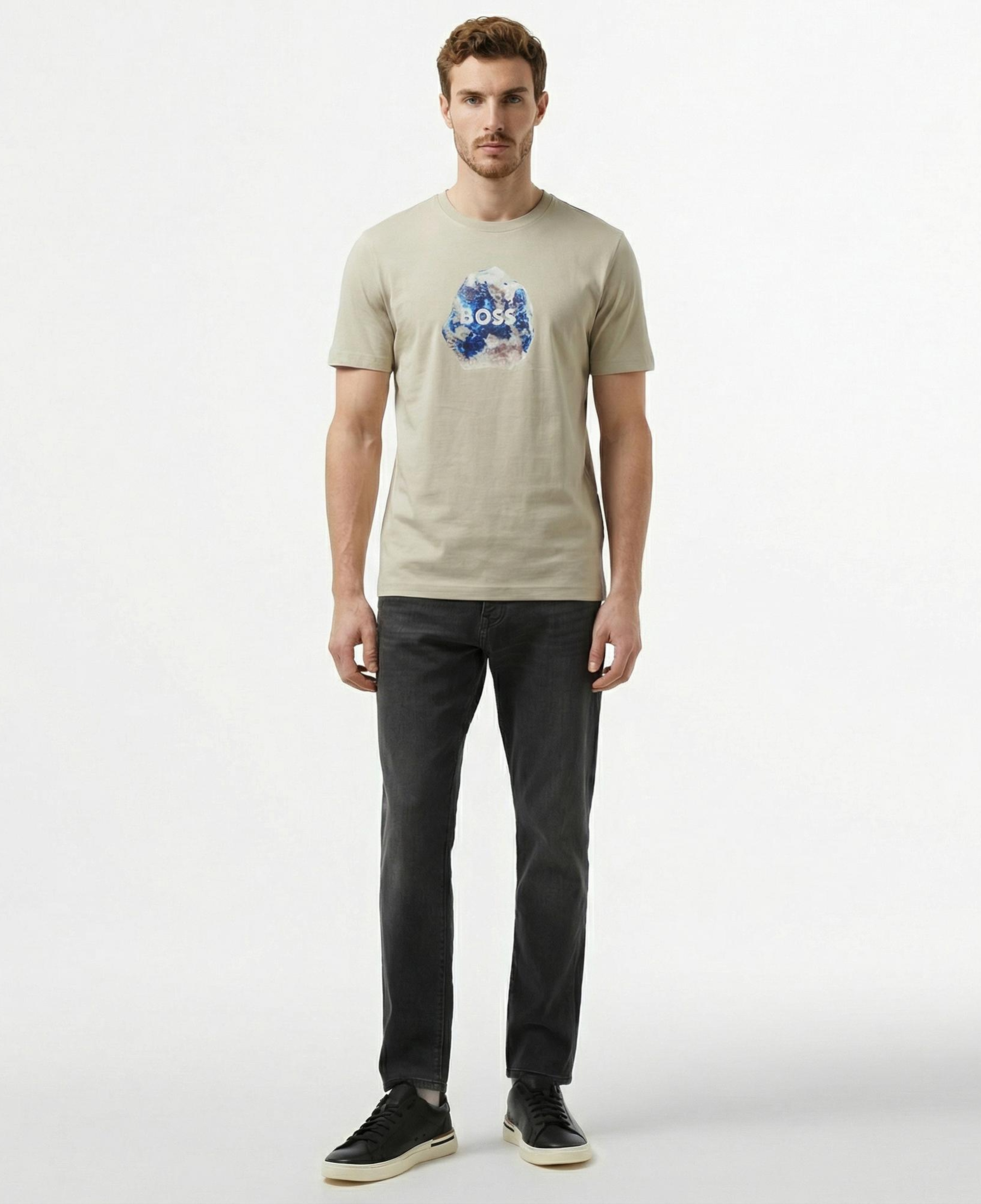 Boss Erkek Bej T-Shirt