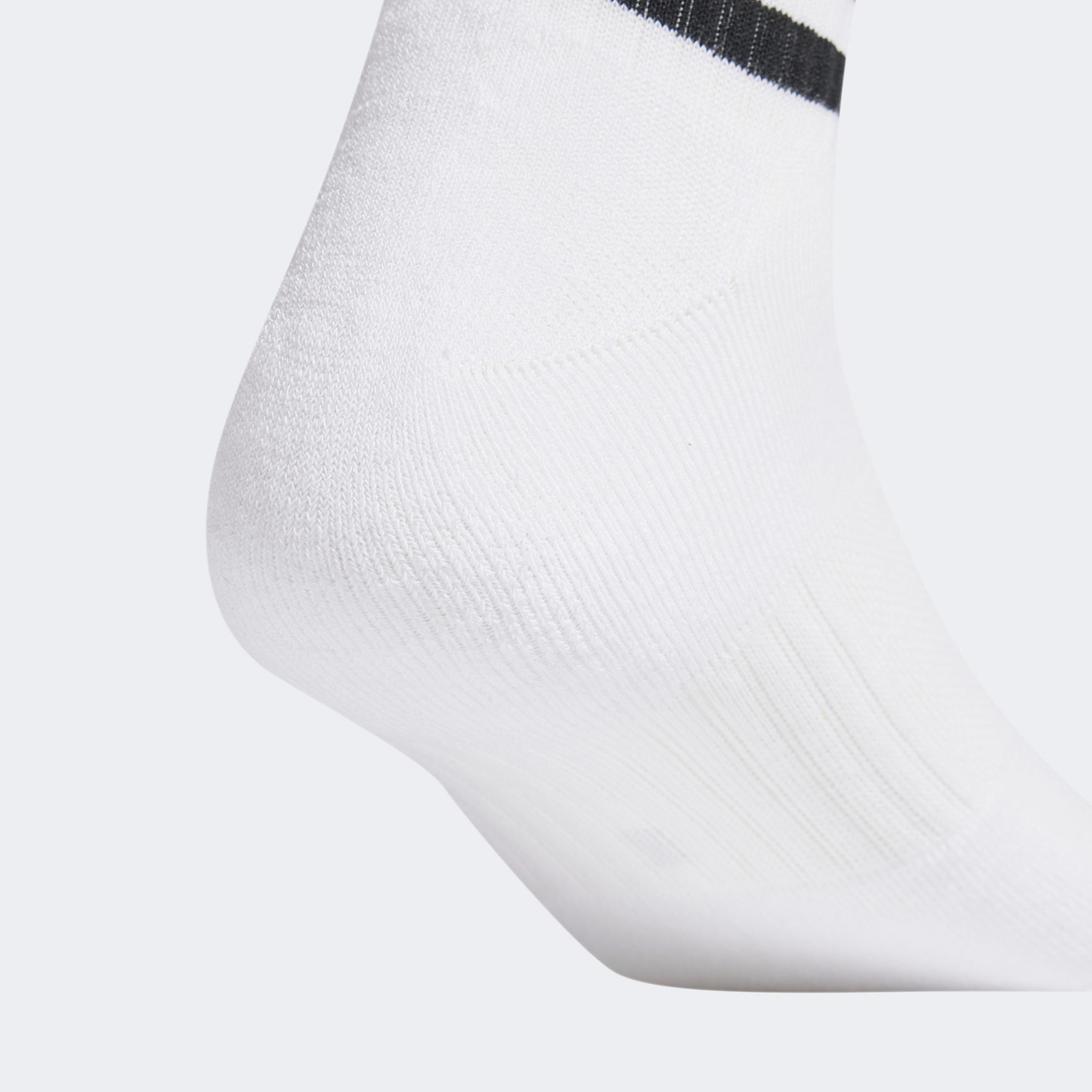 adidas Stripes Cushioned Sportswear Bilek Boy 3' lü Unisex Beyaz Çorap