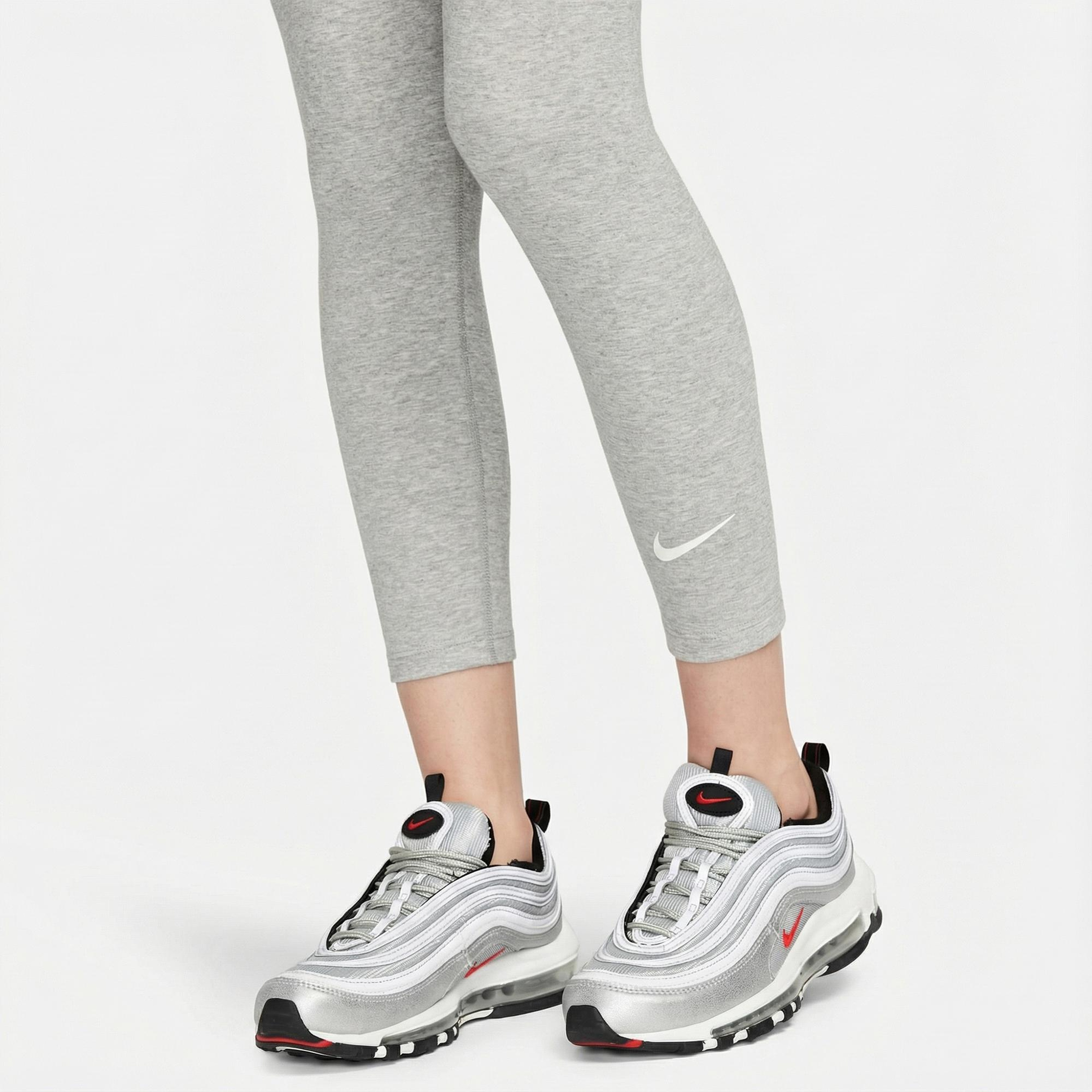 Nike Sportswear Classic High Rise 7/8 Kadın Gri Tayt