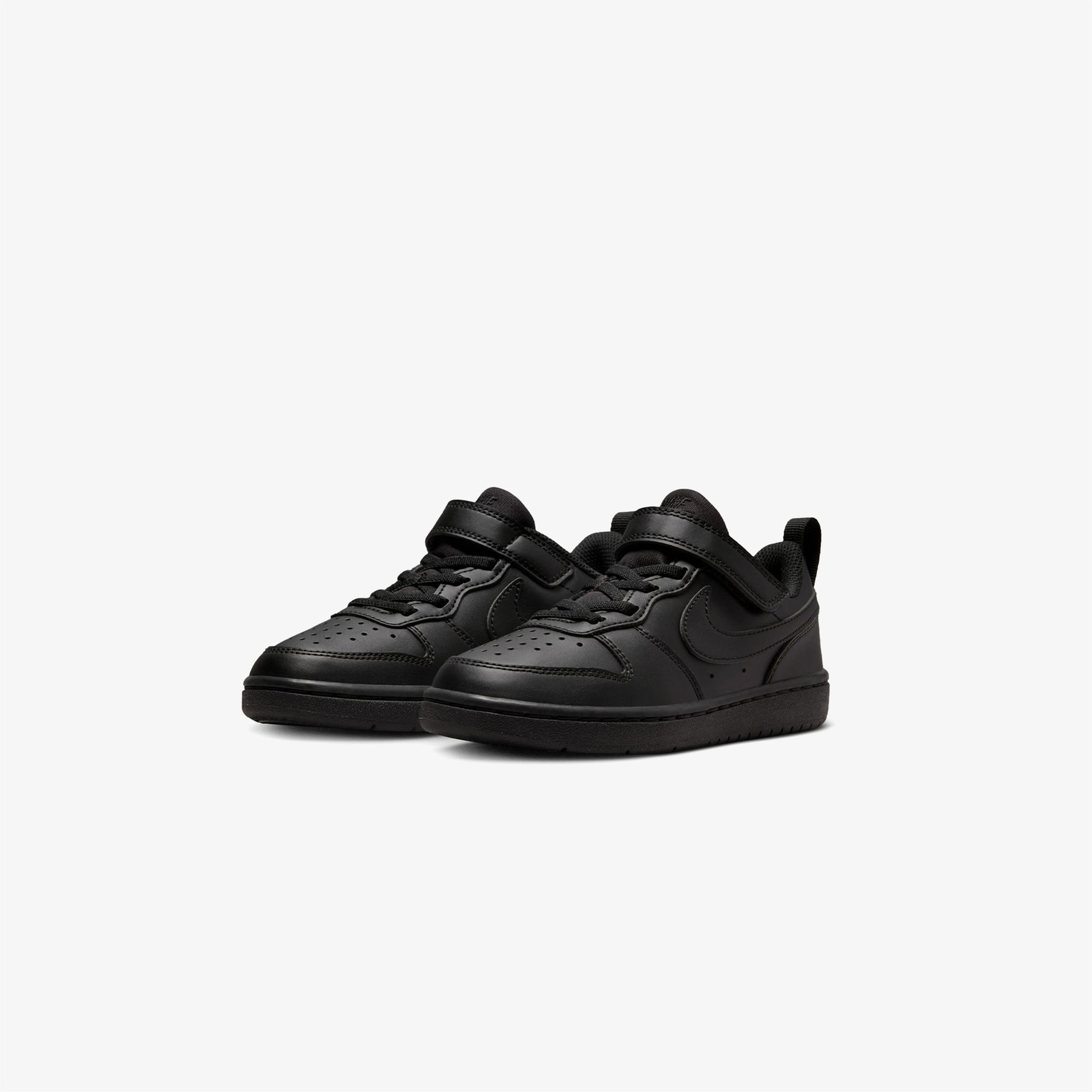 Nike Court Borough Low Recraft Çocuk Siyah Spor Ayakkabı