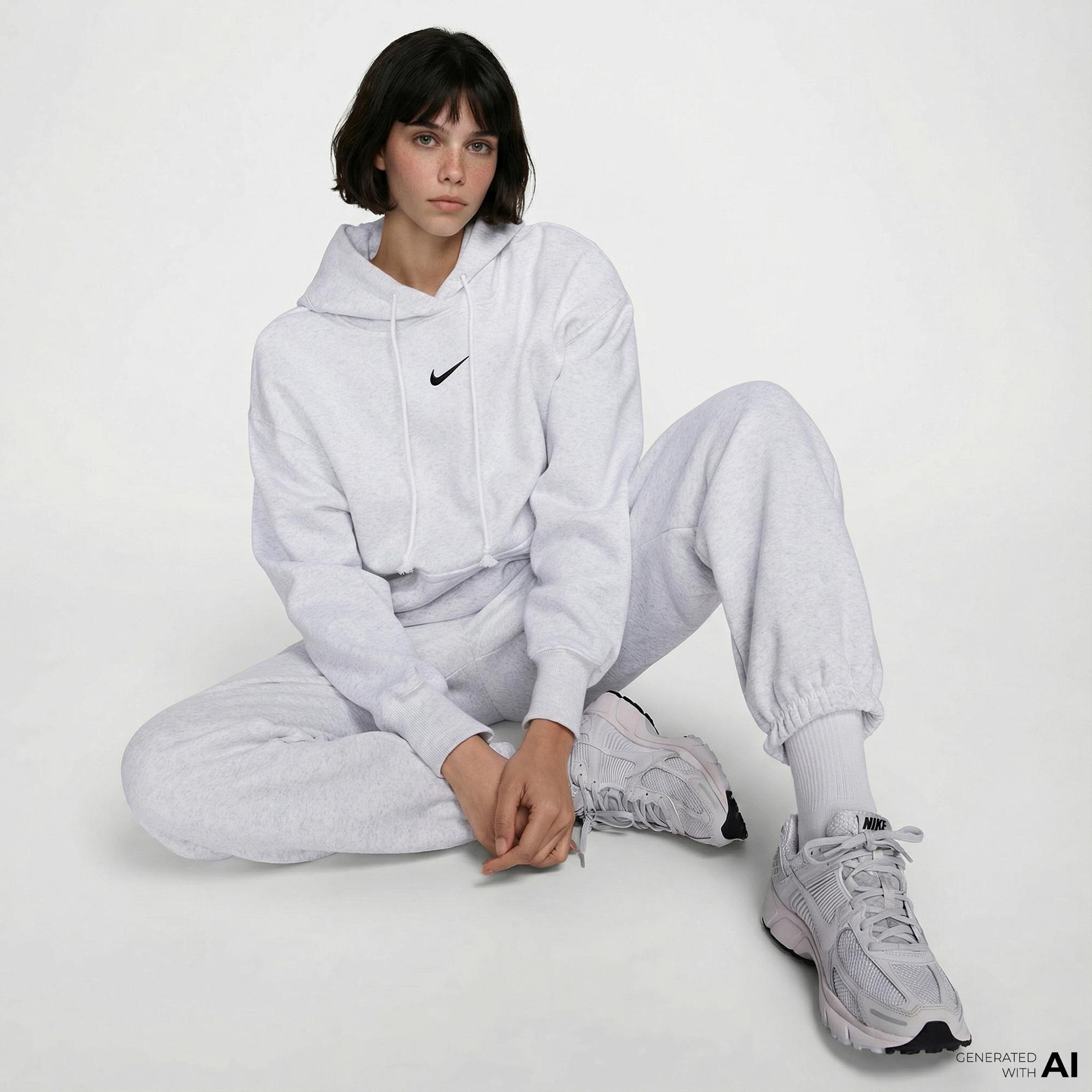 Nike Sportswear Phoenix Fleece Kadın Beyaz Eşofman Altı