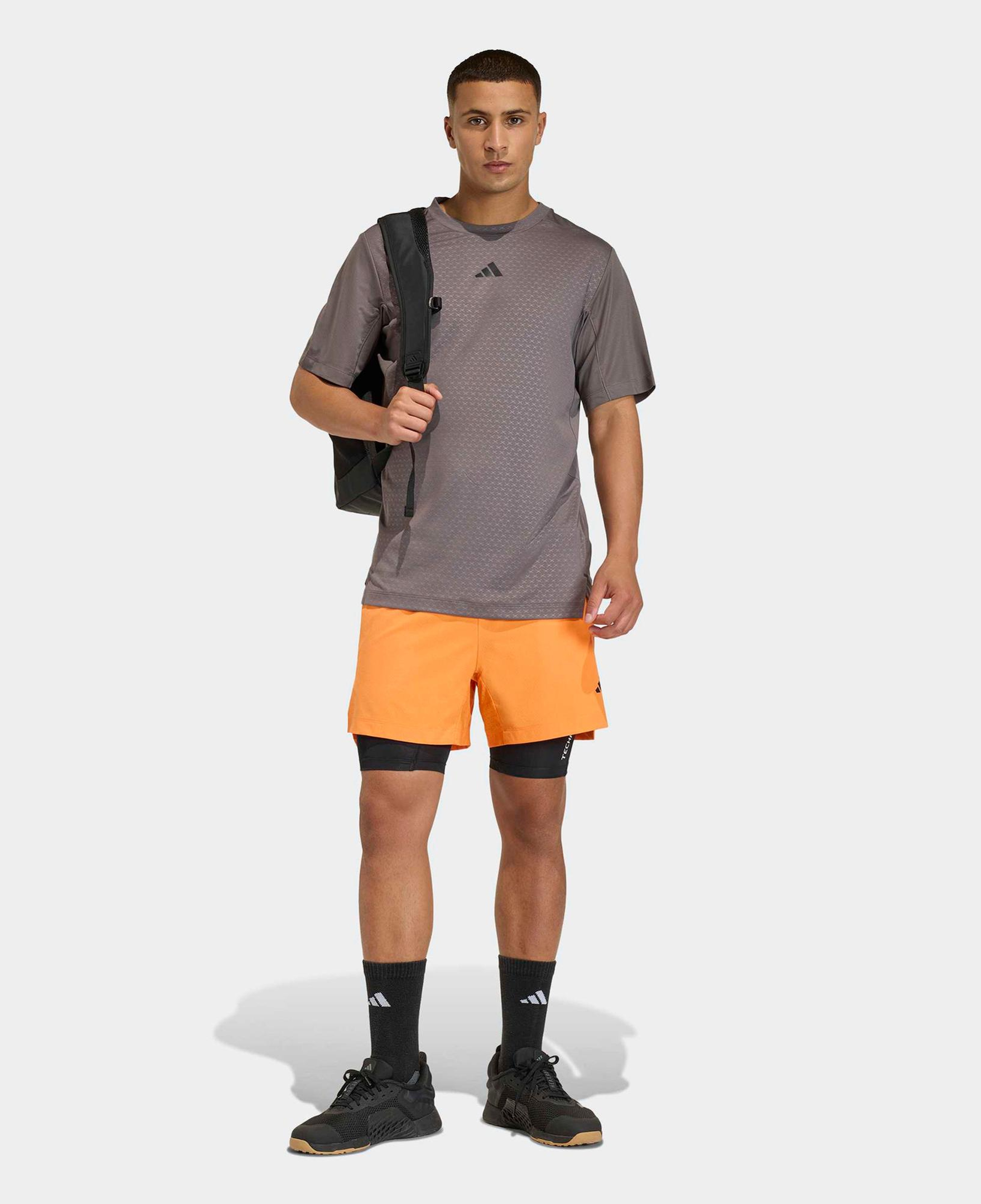 adidas Power 3-Stripes Erkek Turuncu Şort