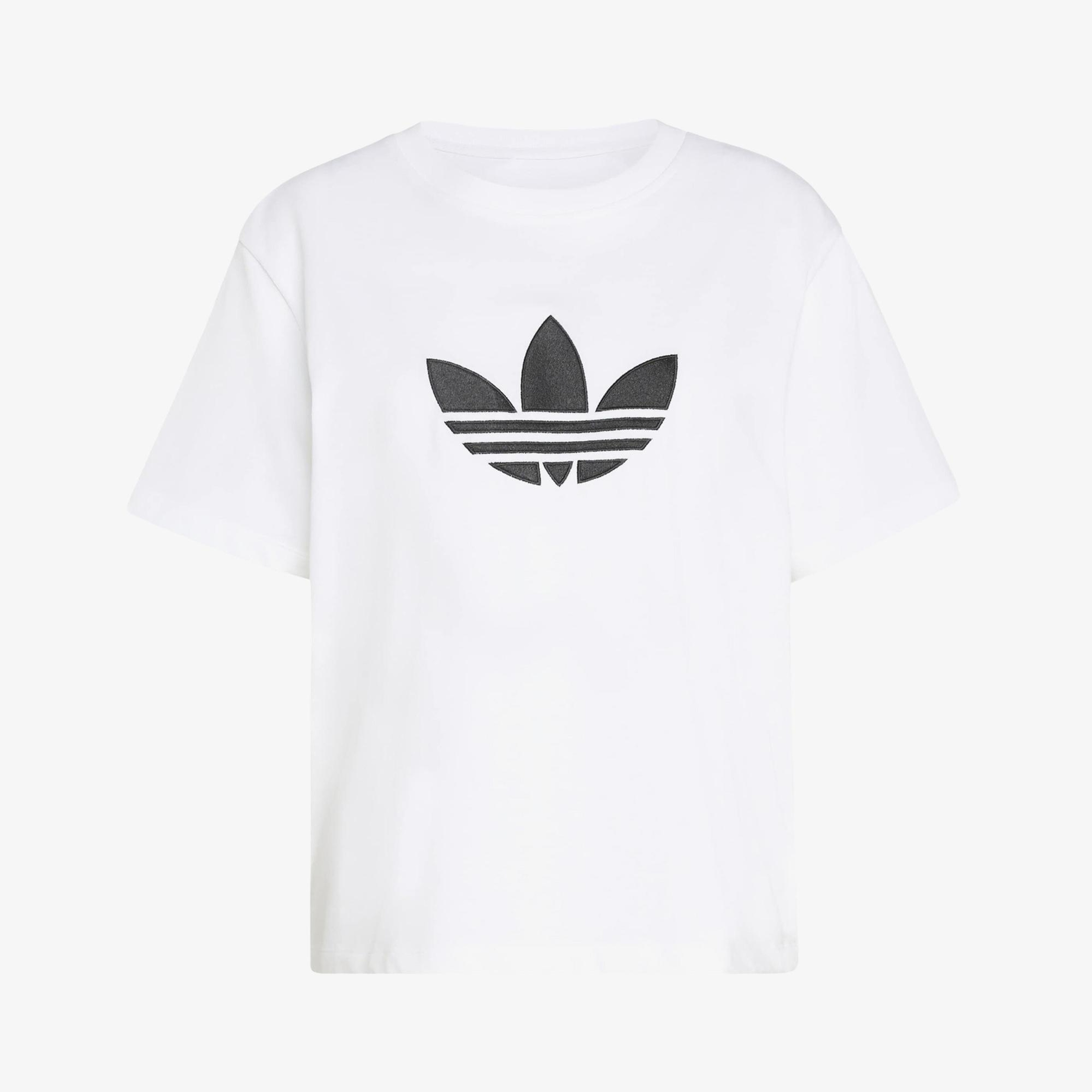 adidas Trefoil Boxy Kadın Beyaz T-Shirt