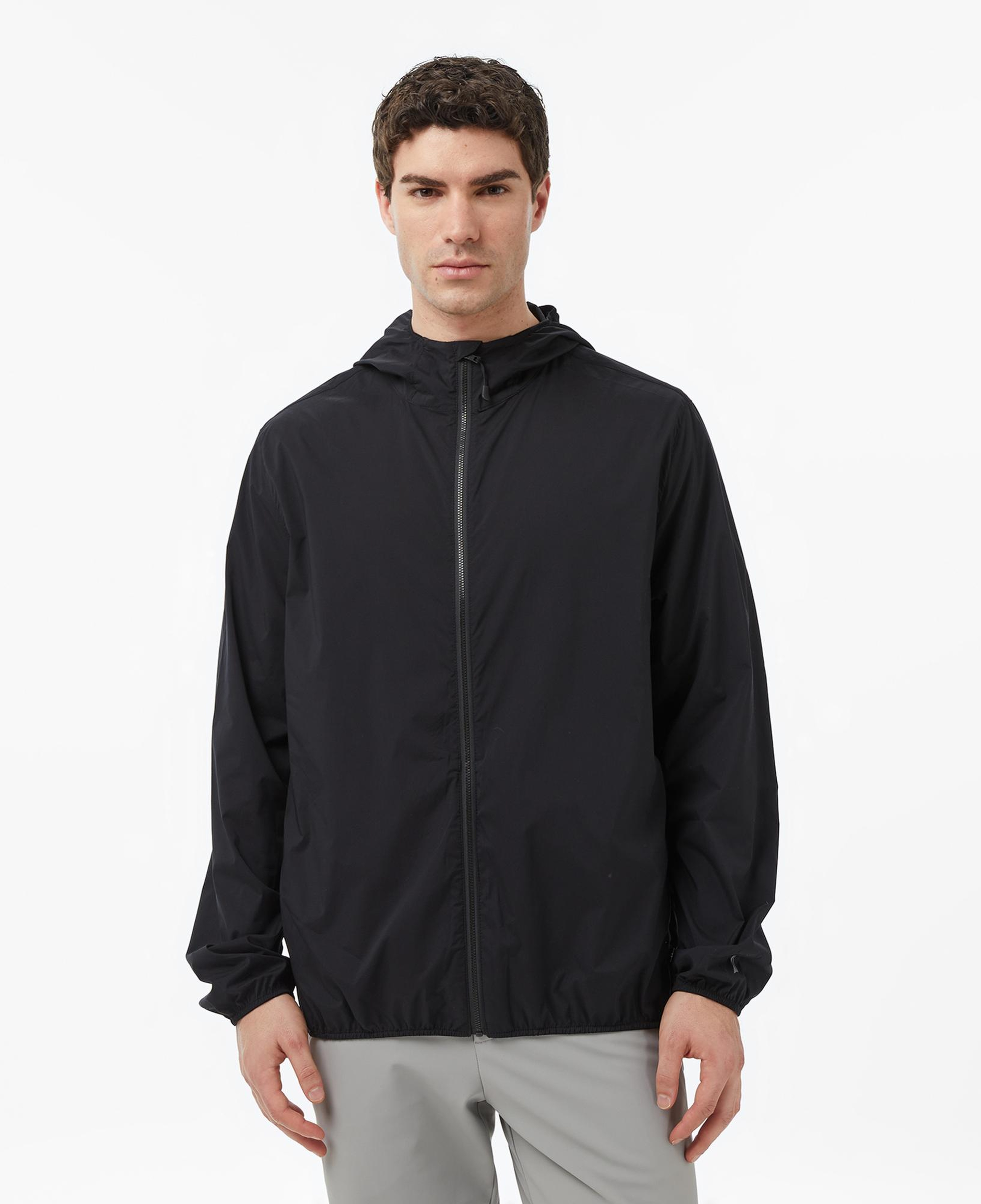 Nautica Erkek Siyah Regular Fit Kapüşonlu Su İtici Mont