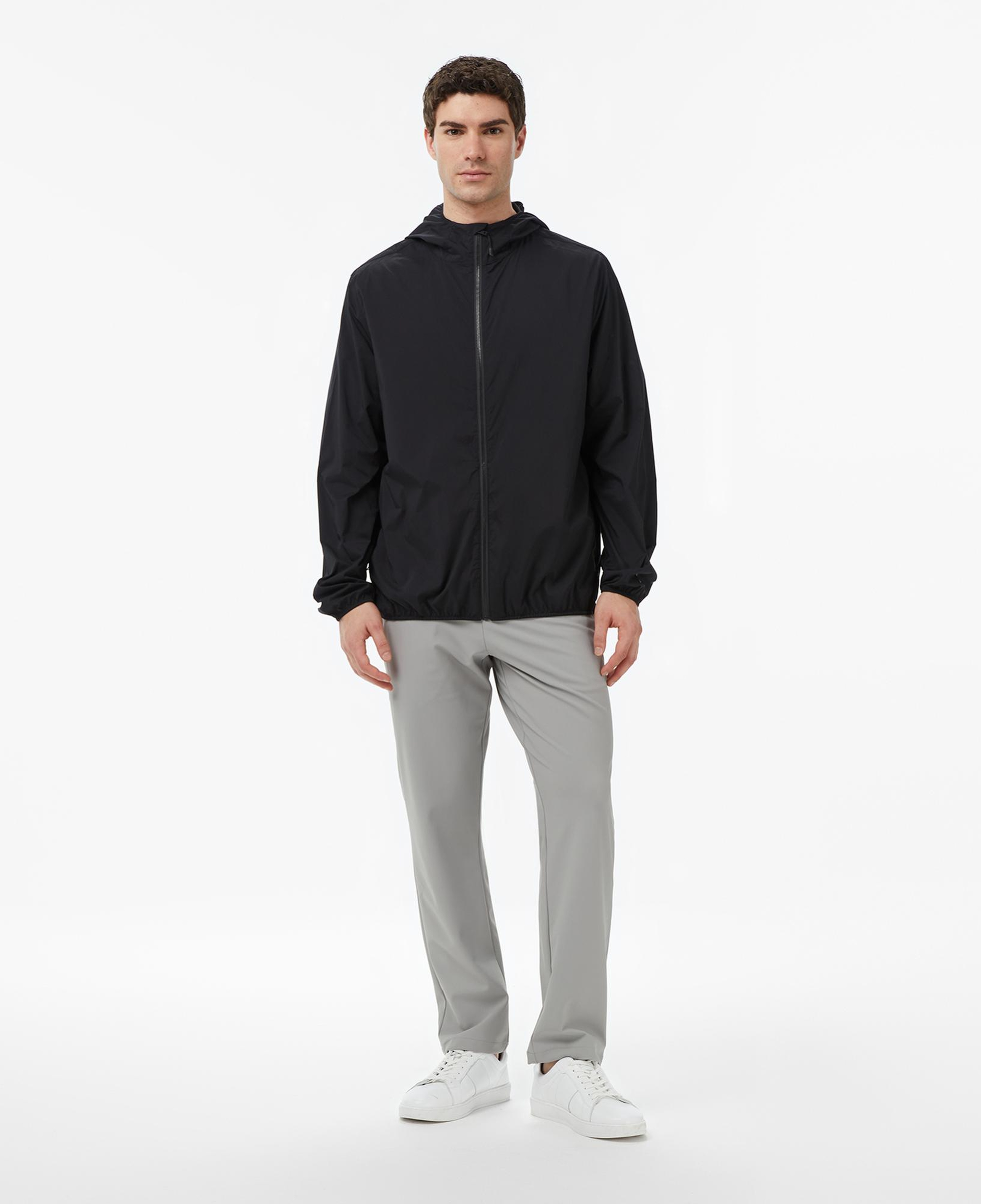 Nautica Erkek Siyah Regular Fit Kapüşonlu Su İtici Mont