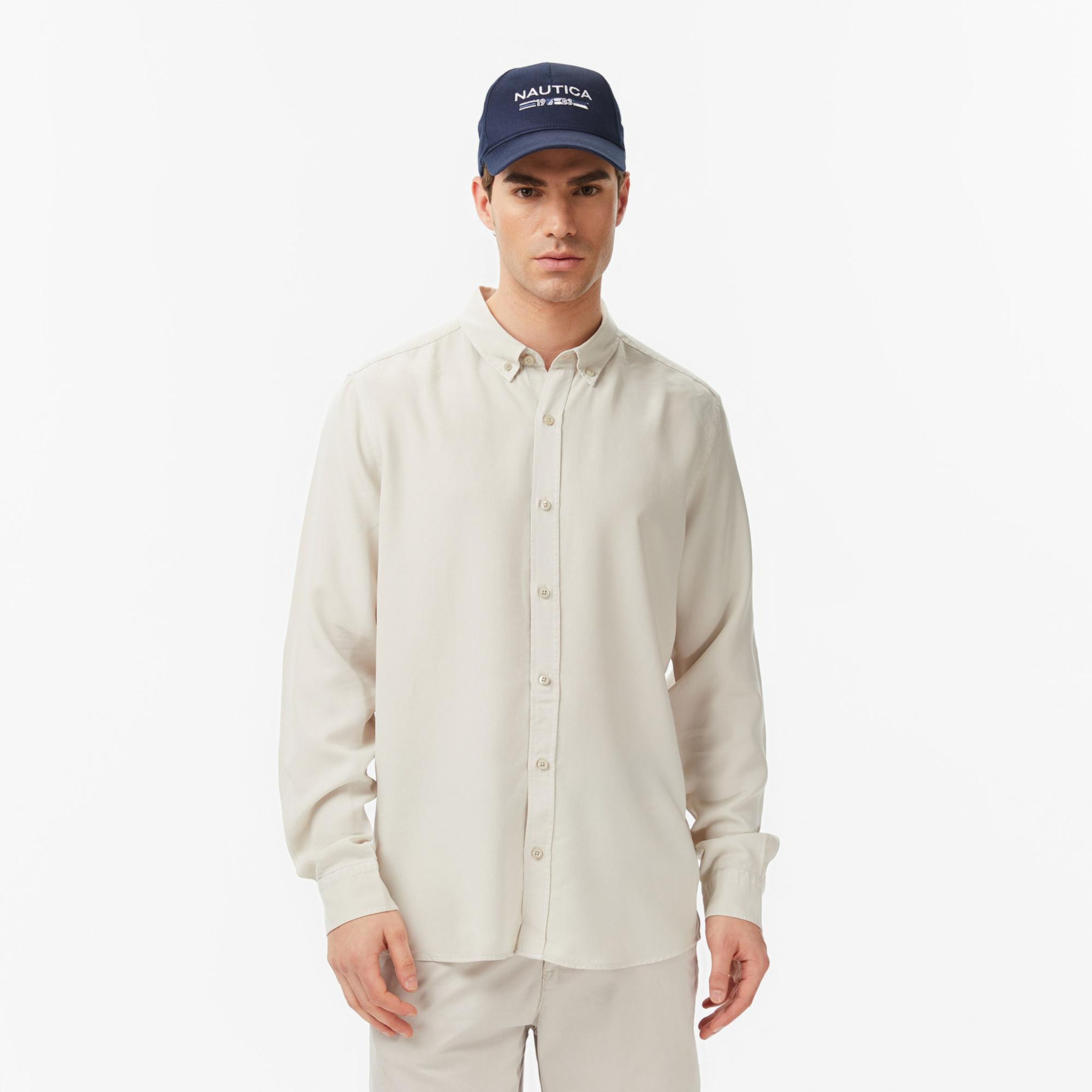 Nautica Erkek Gri Regular Fit Gömlek