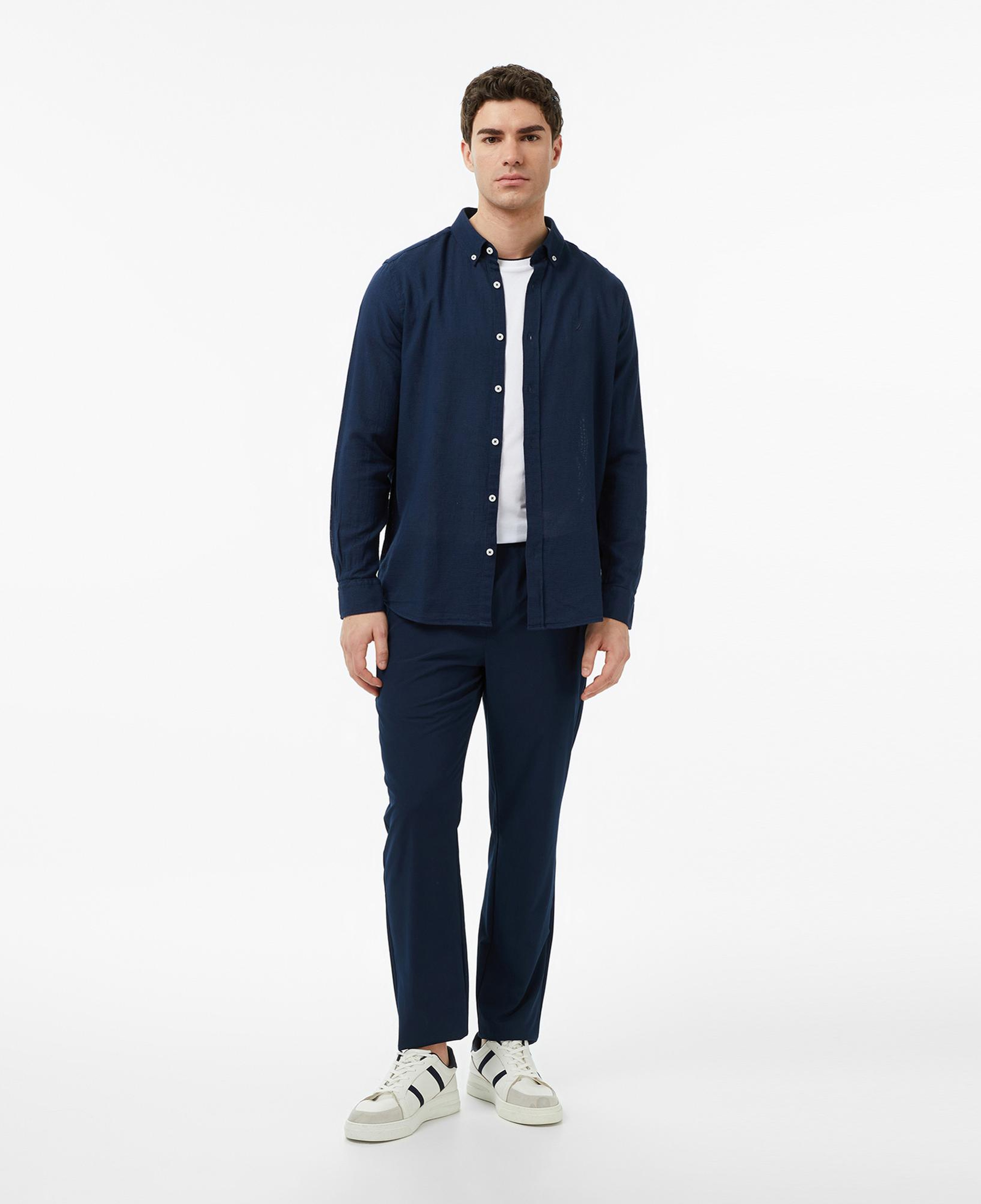 Nautica Erkek Lacivert Regular Fit Gömlek