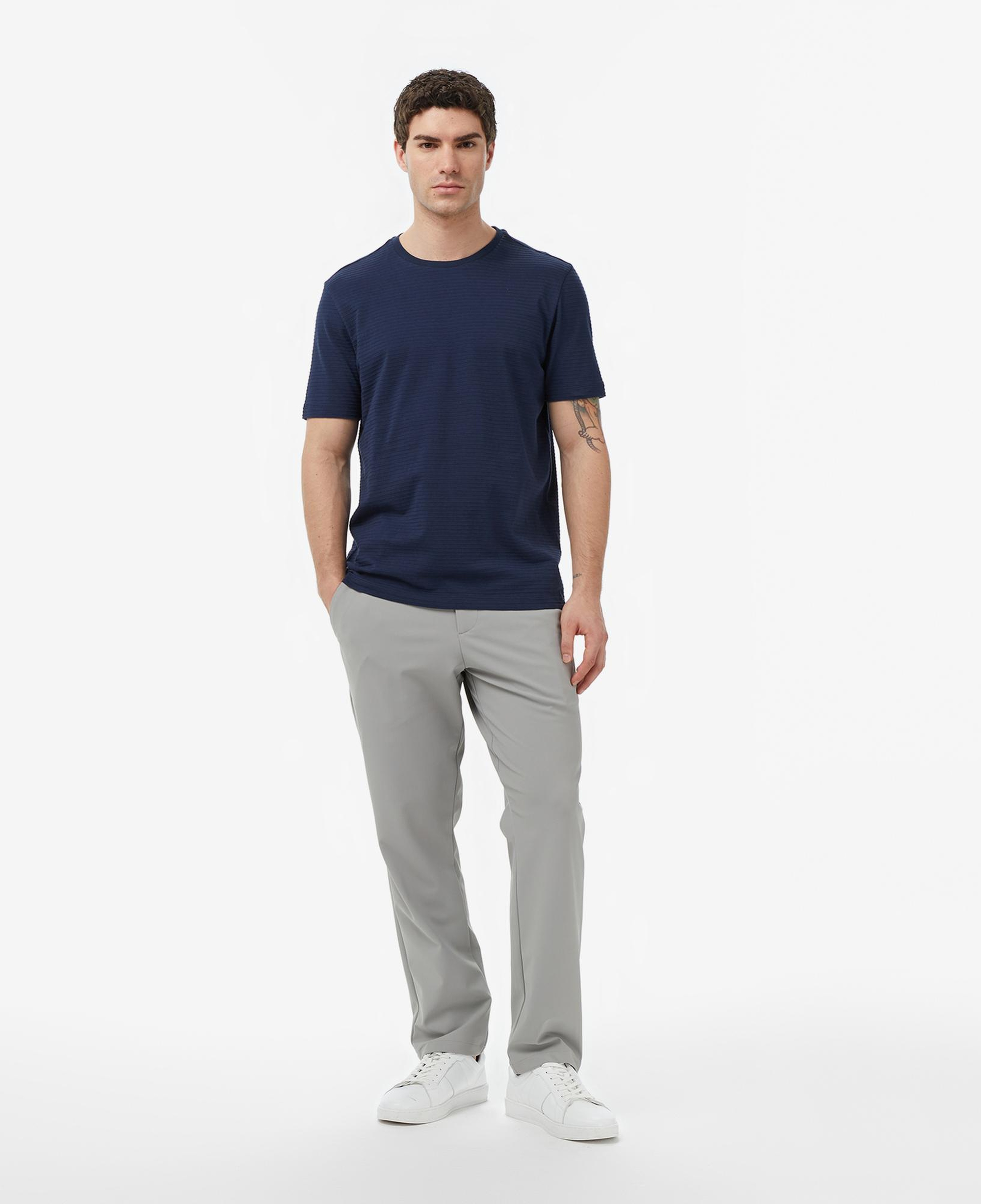 Nautica Erkek Lacivert Regular Fit Çizgili T-Shirt