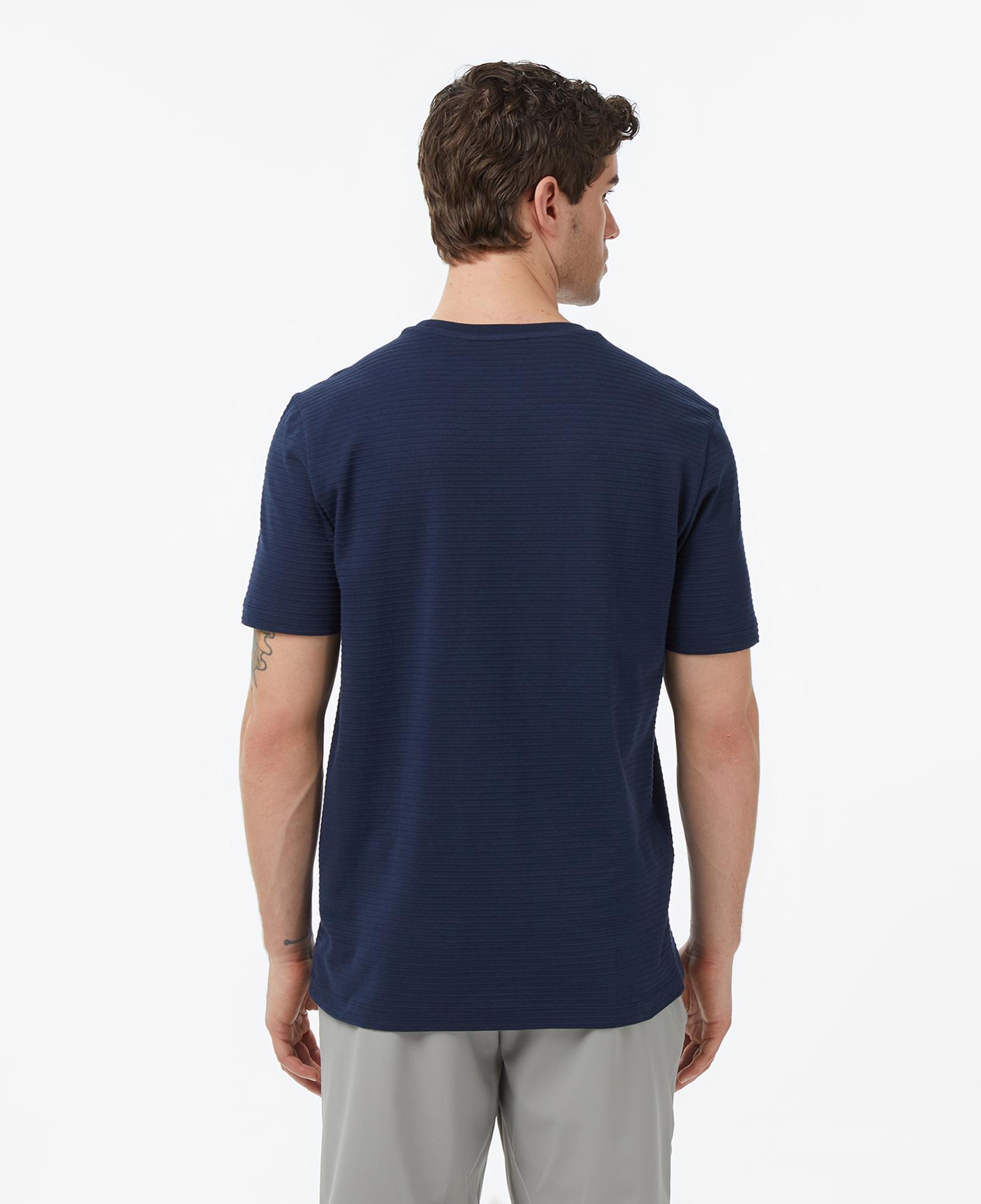 Nautica Erkek Lacivert Regular Fit Çizgili T-Shirt