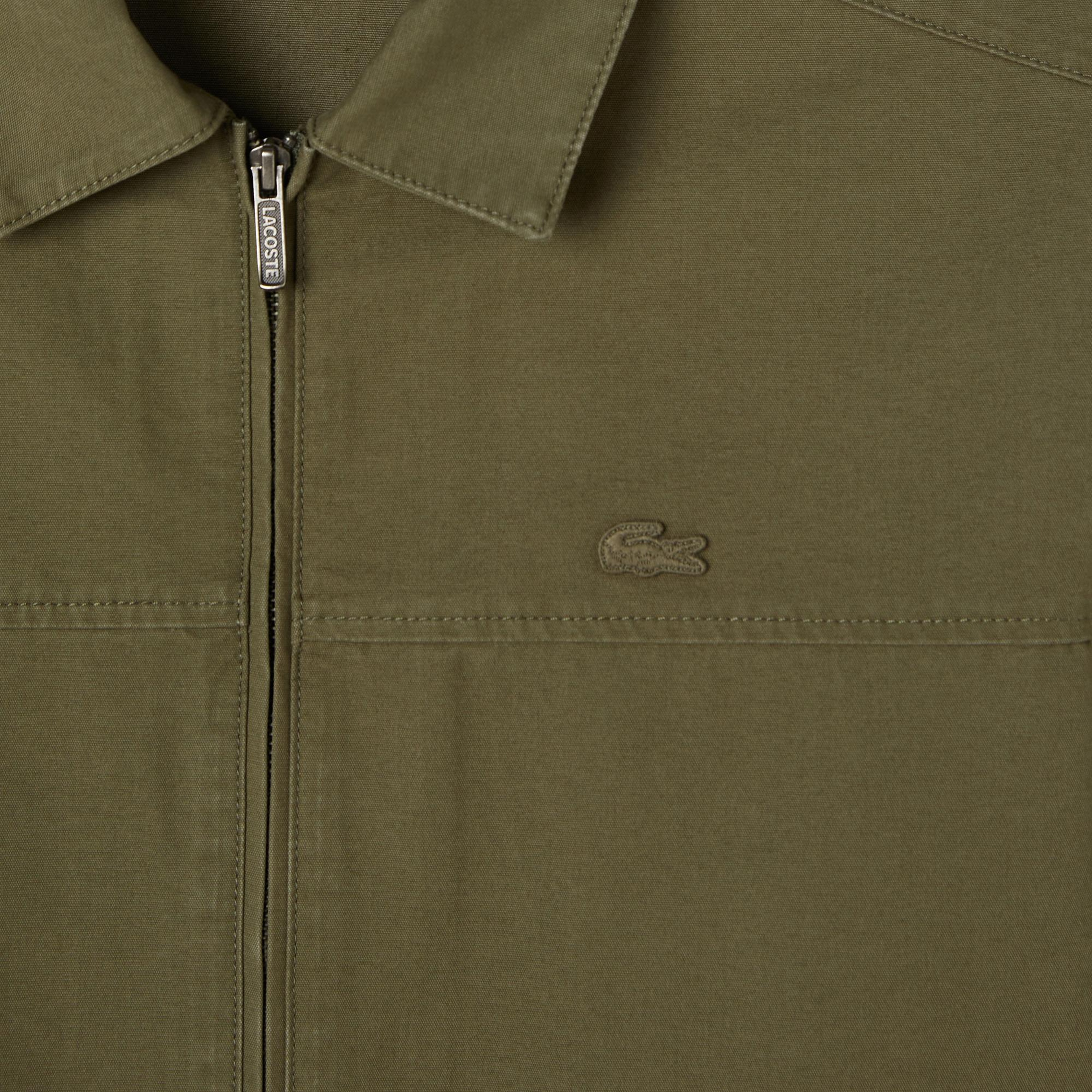 Lacoste Erkek Relaxed Fit Fermuarlı Haki Ceket