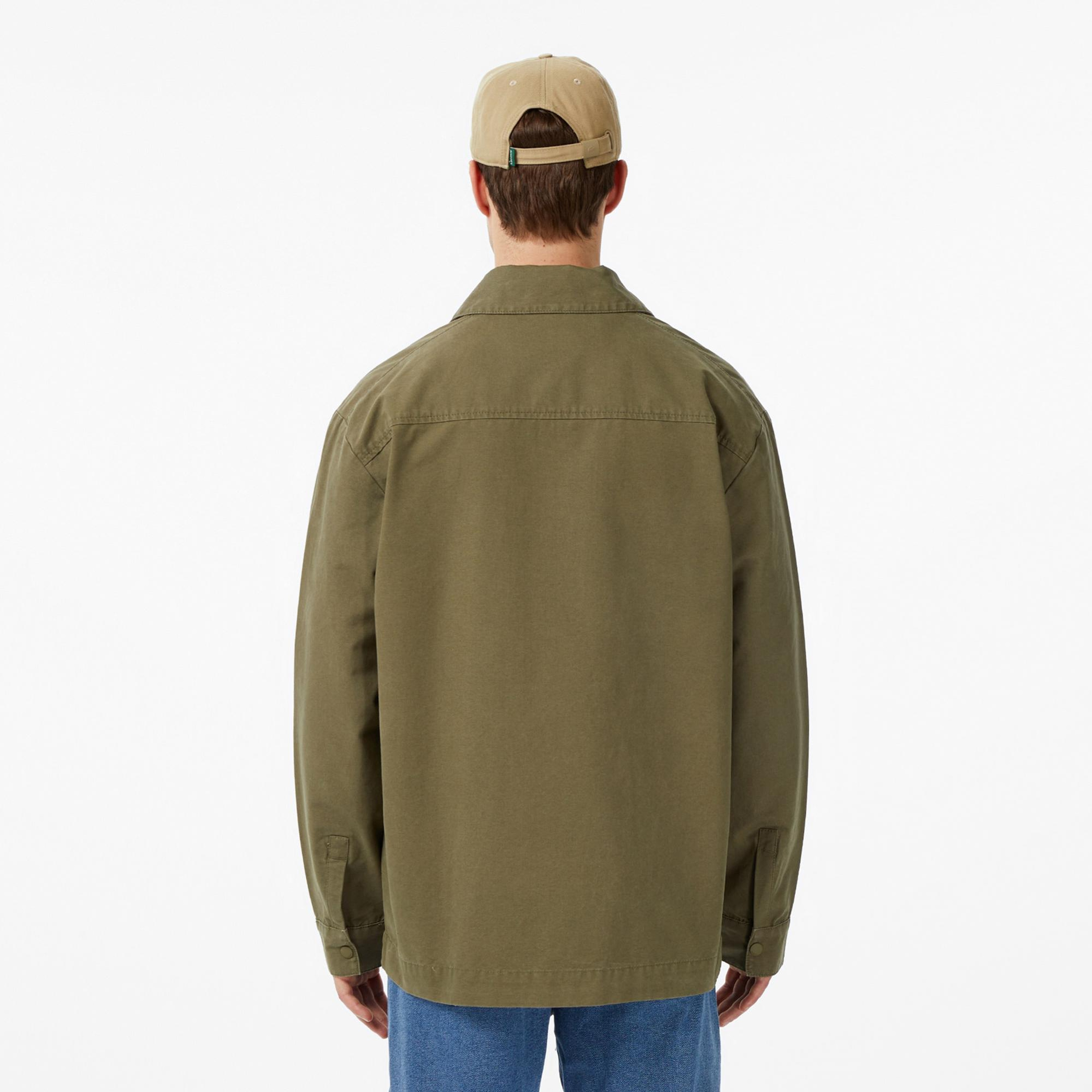 Lacoste Erkek Relaxed Fit Fermuarlı Haki Ceket