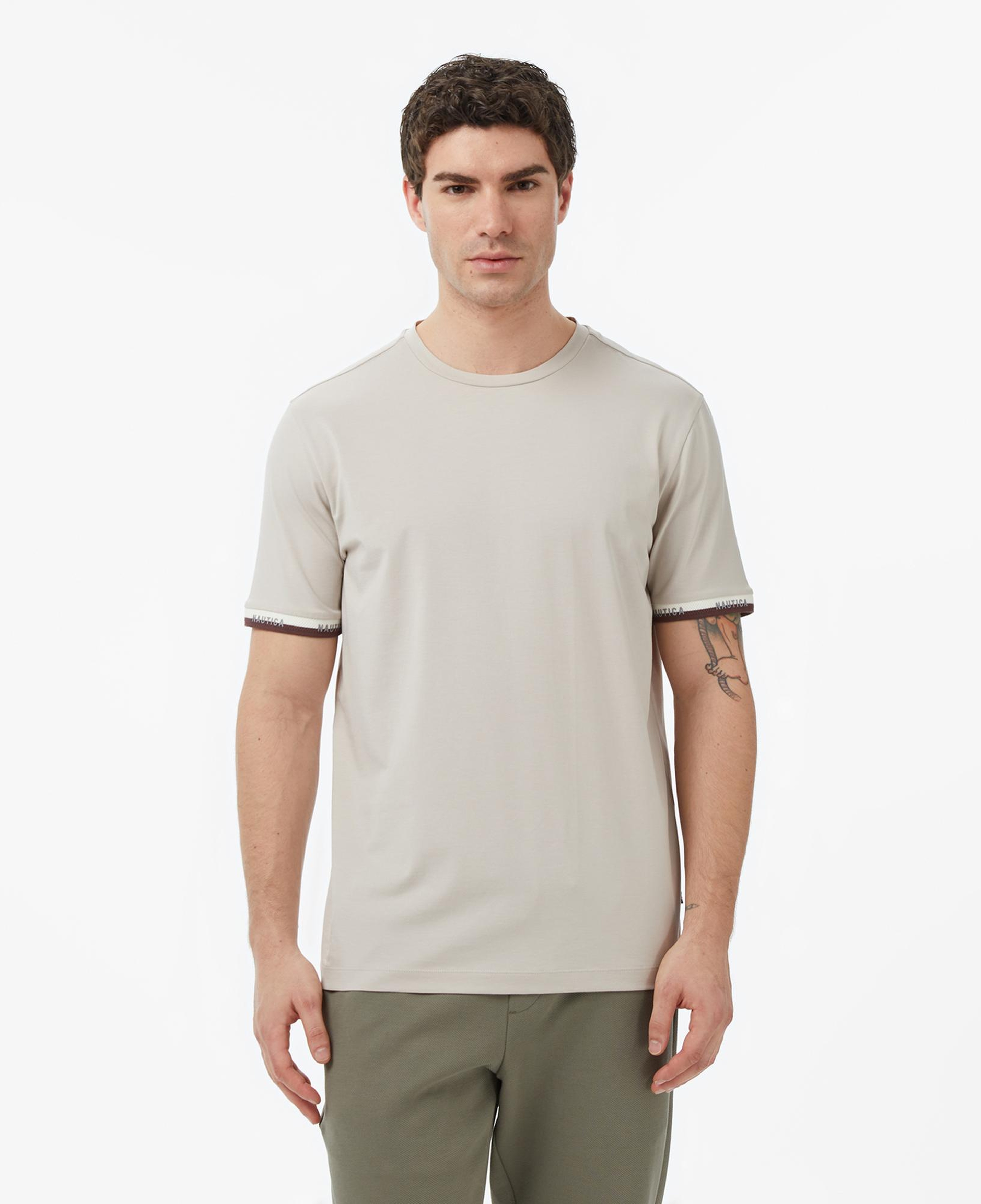 Nautica Erkek Bej Regular Fit T-Shirt