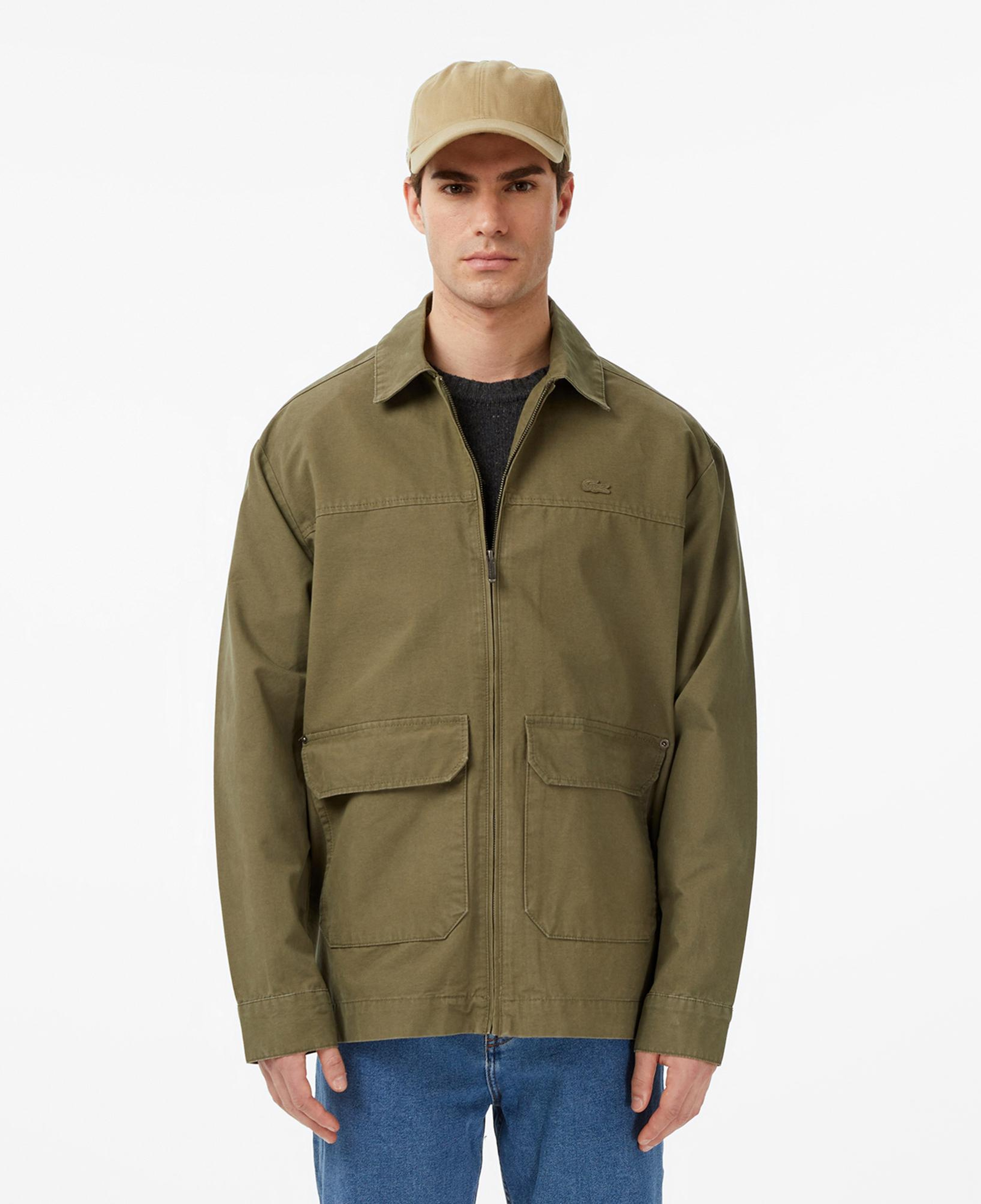 Lacoste Erkek Relaxed Fit Fermuarlı Haki Ceket