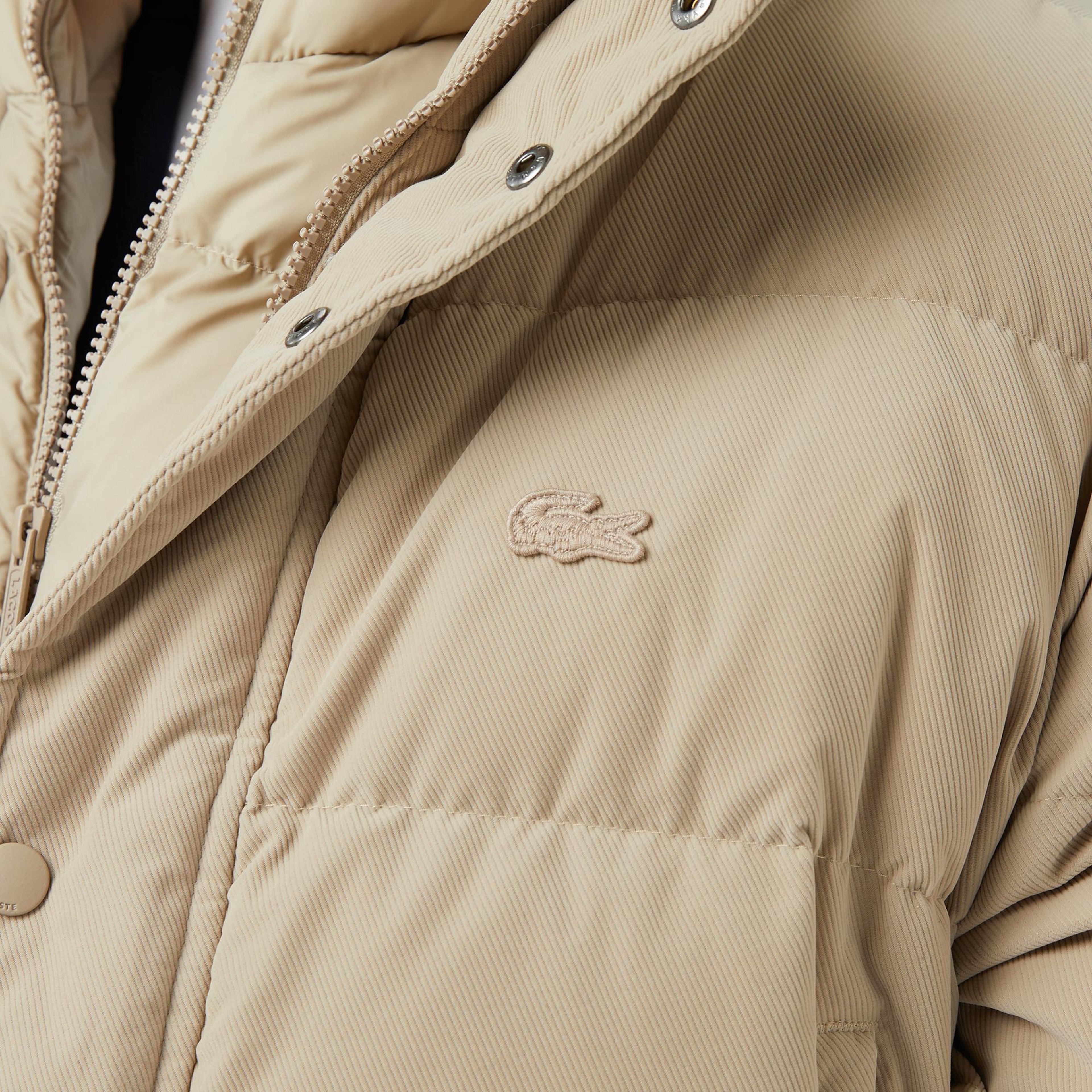 Lacoste Erkek Kapüşonlu Bej Mont