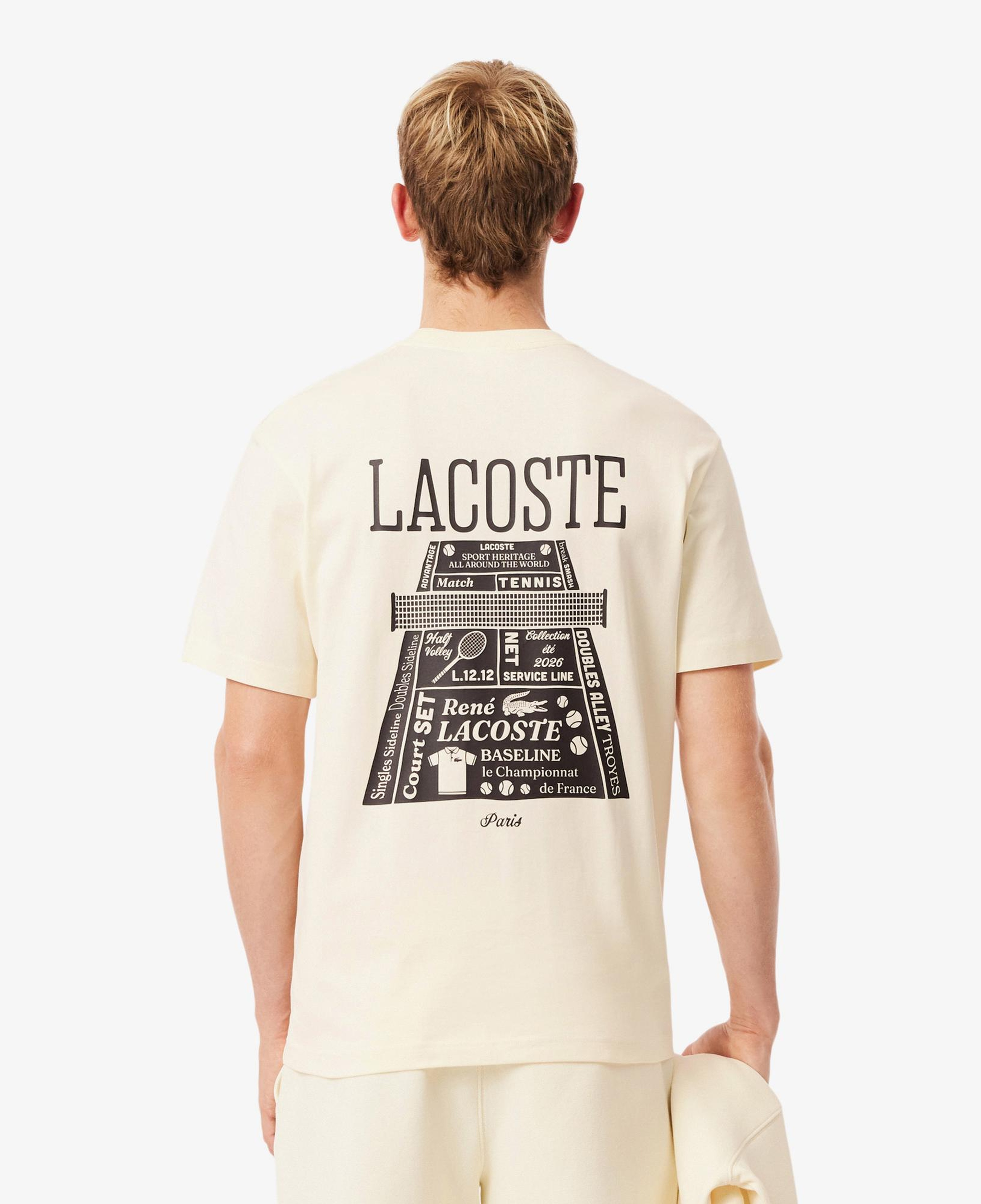 Lacoste Erkek Classic Fit Bisiklet Yaka Sarı T-Shirt