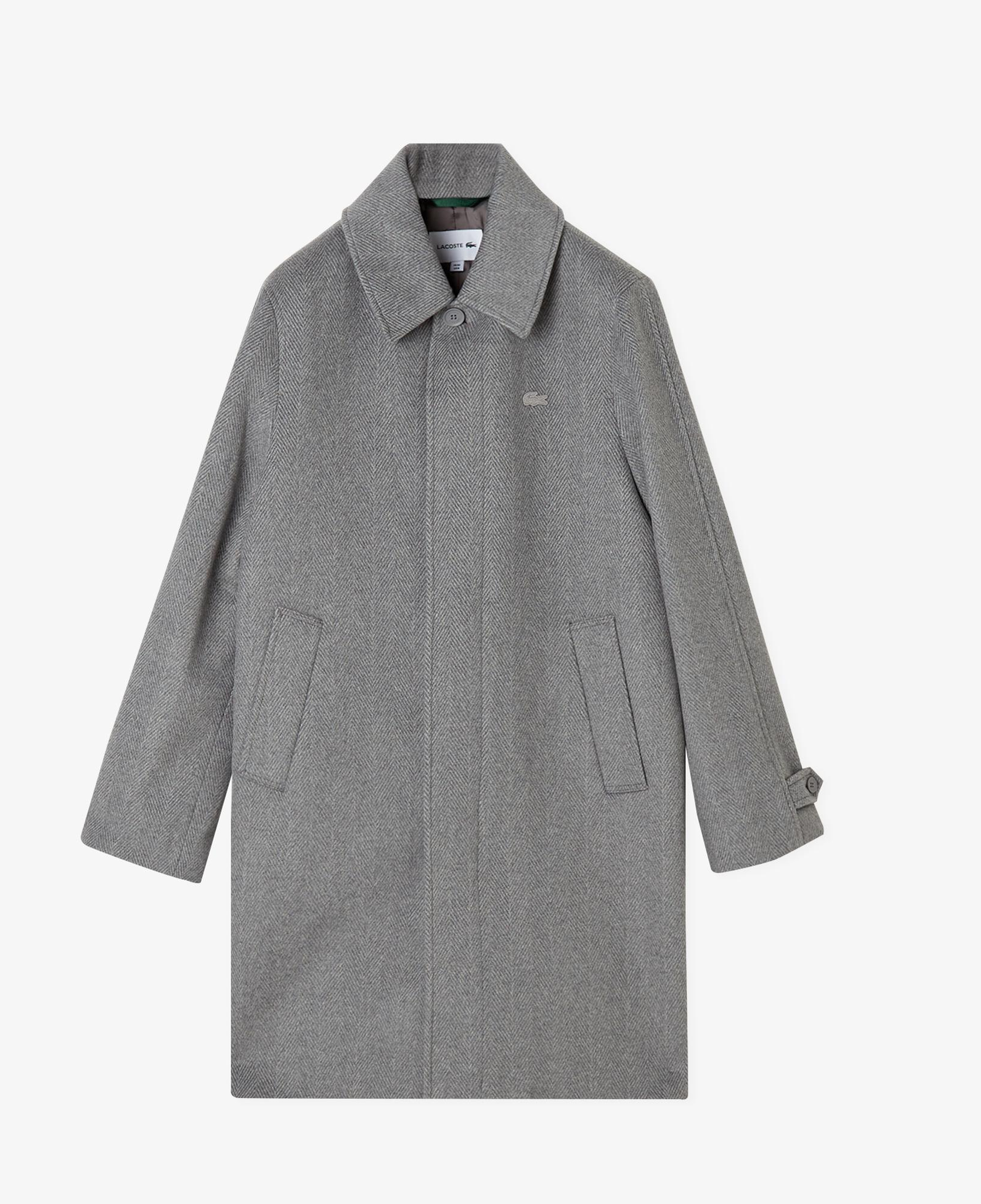 Lacoste Erkek Regular Fit Yün Gri Kaban