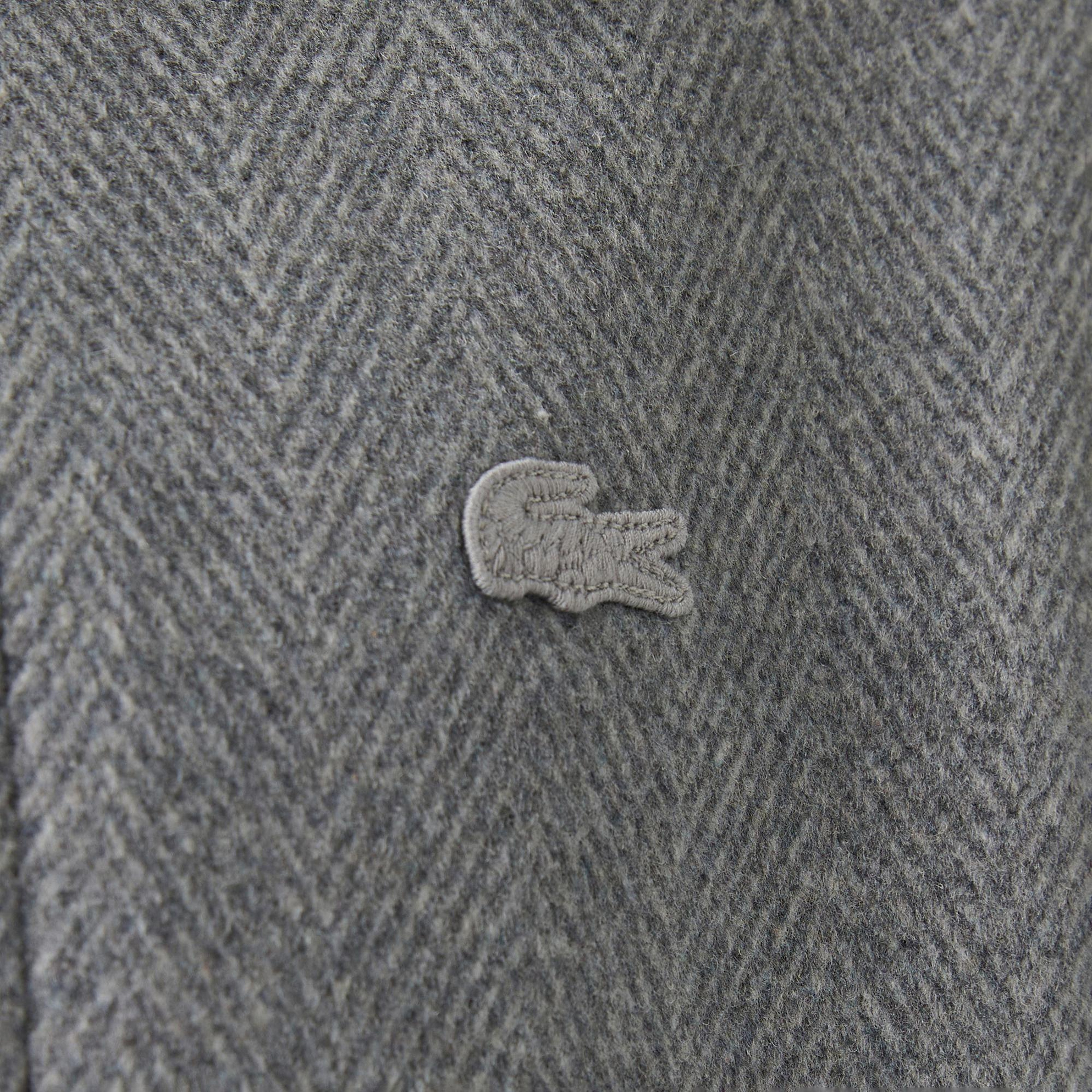 Lacoste Erkek Regular Fit Yün Gri Kaban