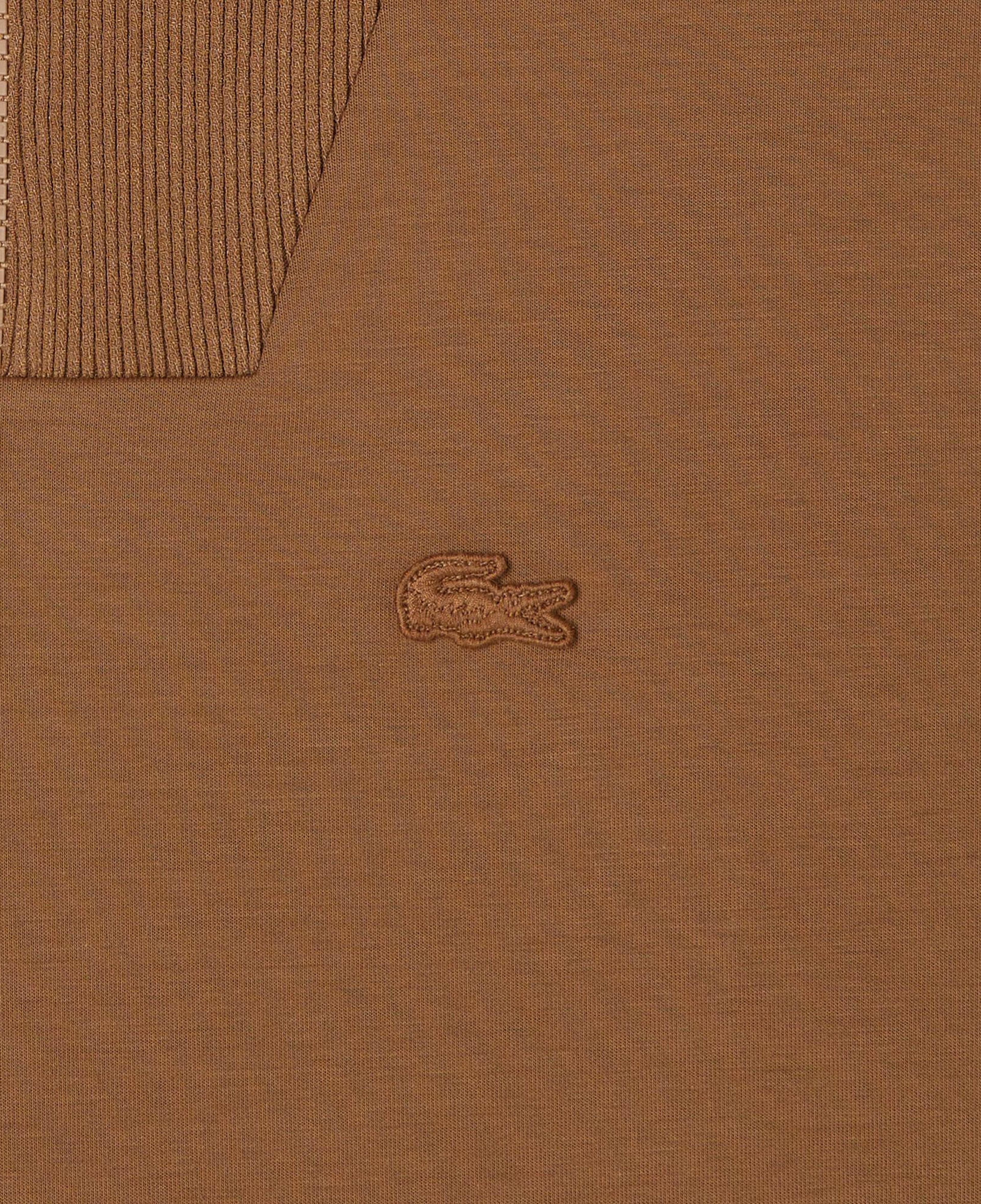 Lacoste Kadın Relaxed Fit Yarım Fermuarlı Kahverengi Sweatshirt