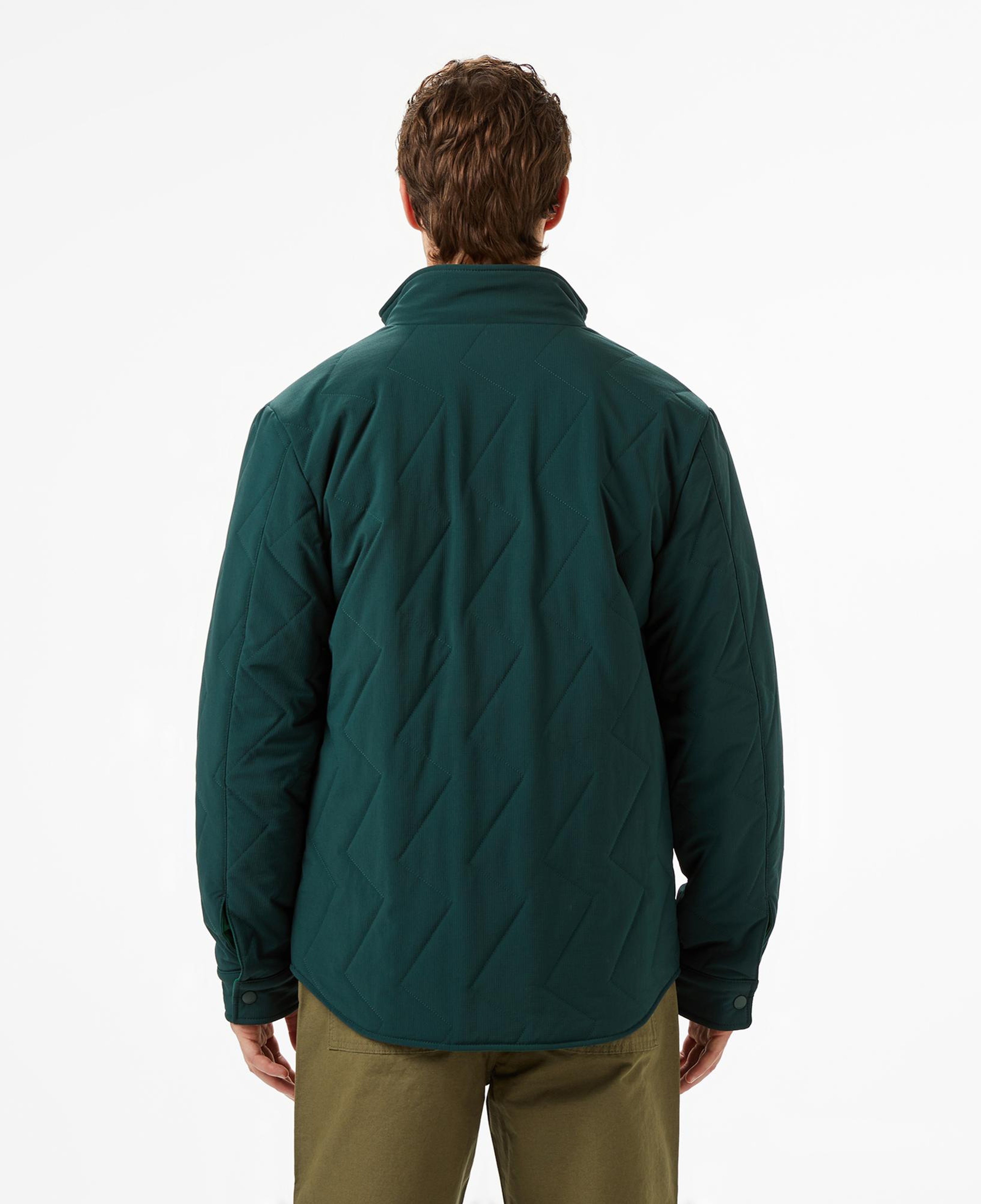 Lacoste Erkek Dik Yaka Çift Taraflı Koyu Yeşil Mont