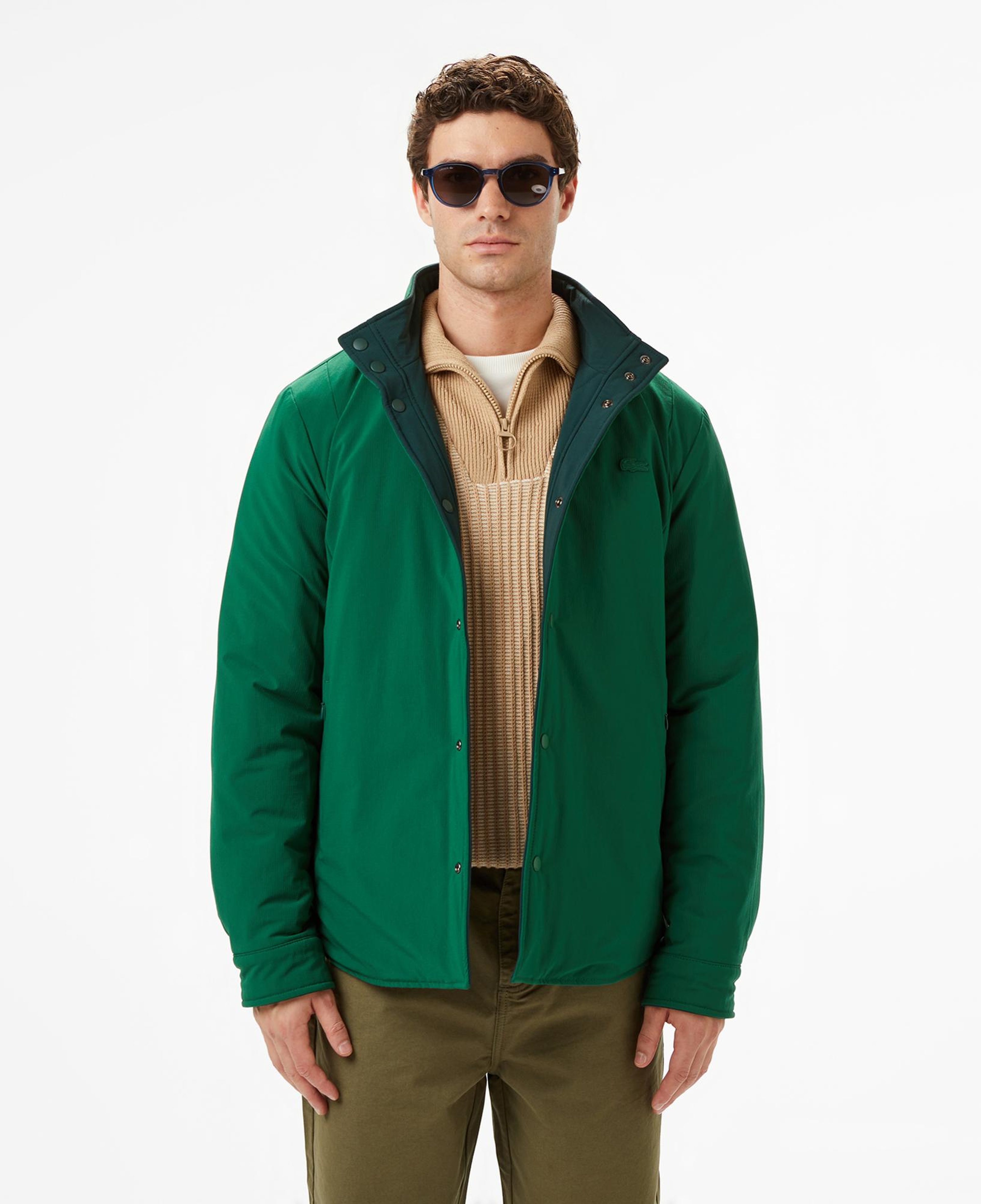 Lacoste Erkek Dik Yaka Çift Taraflı Koyu Yeşil Mont