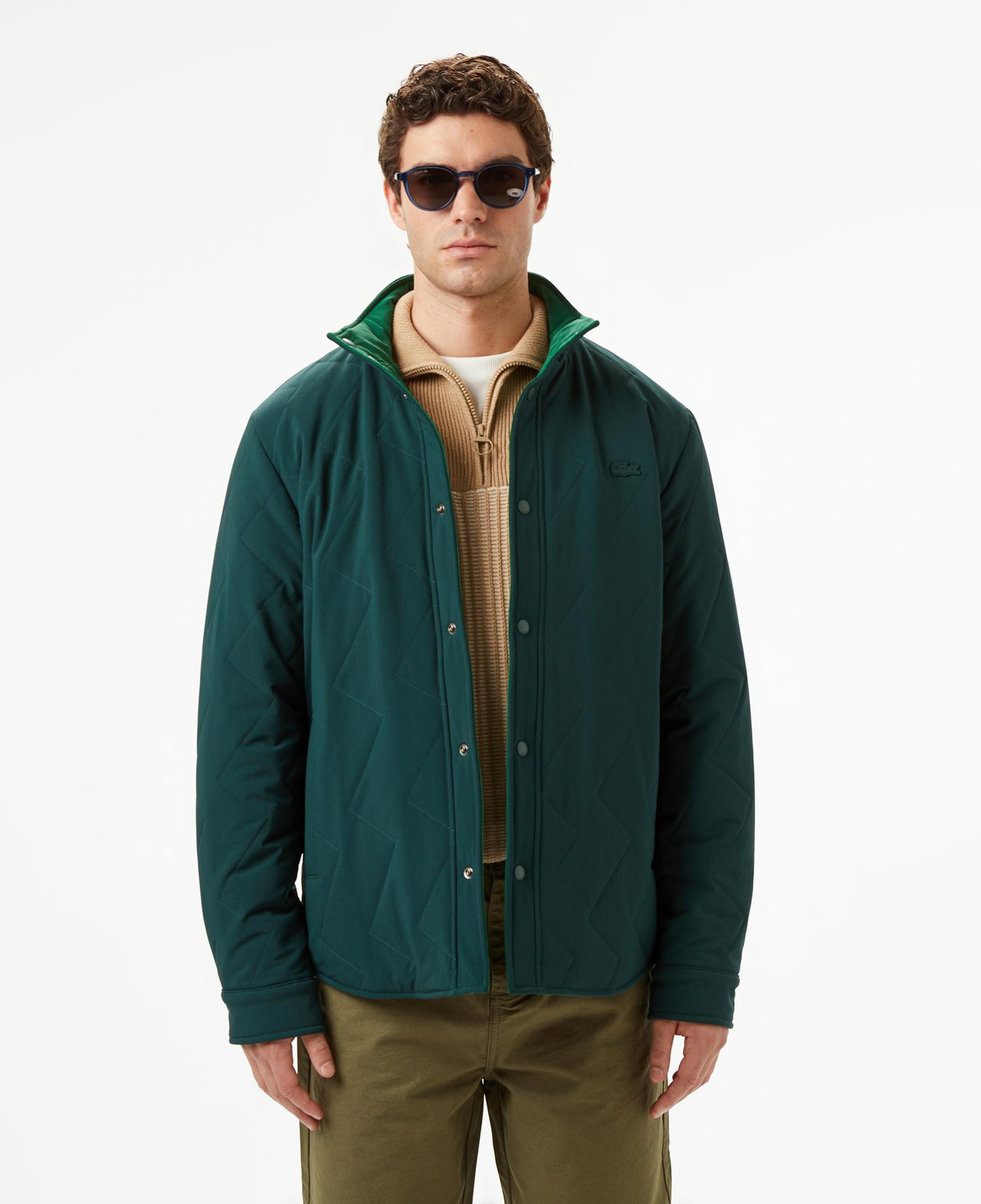 Lacoste Erkek Dik Yaka Çift Taraflı Koyu Yeşil Mont