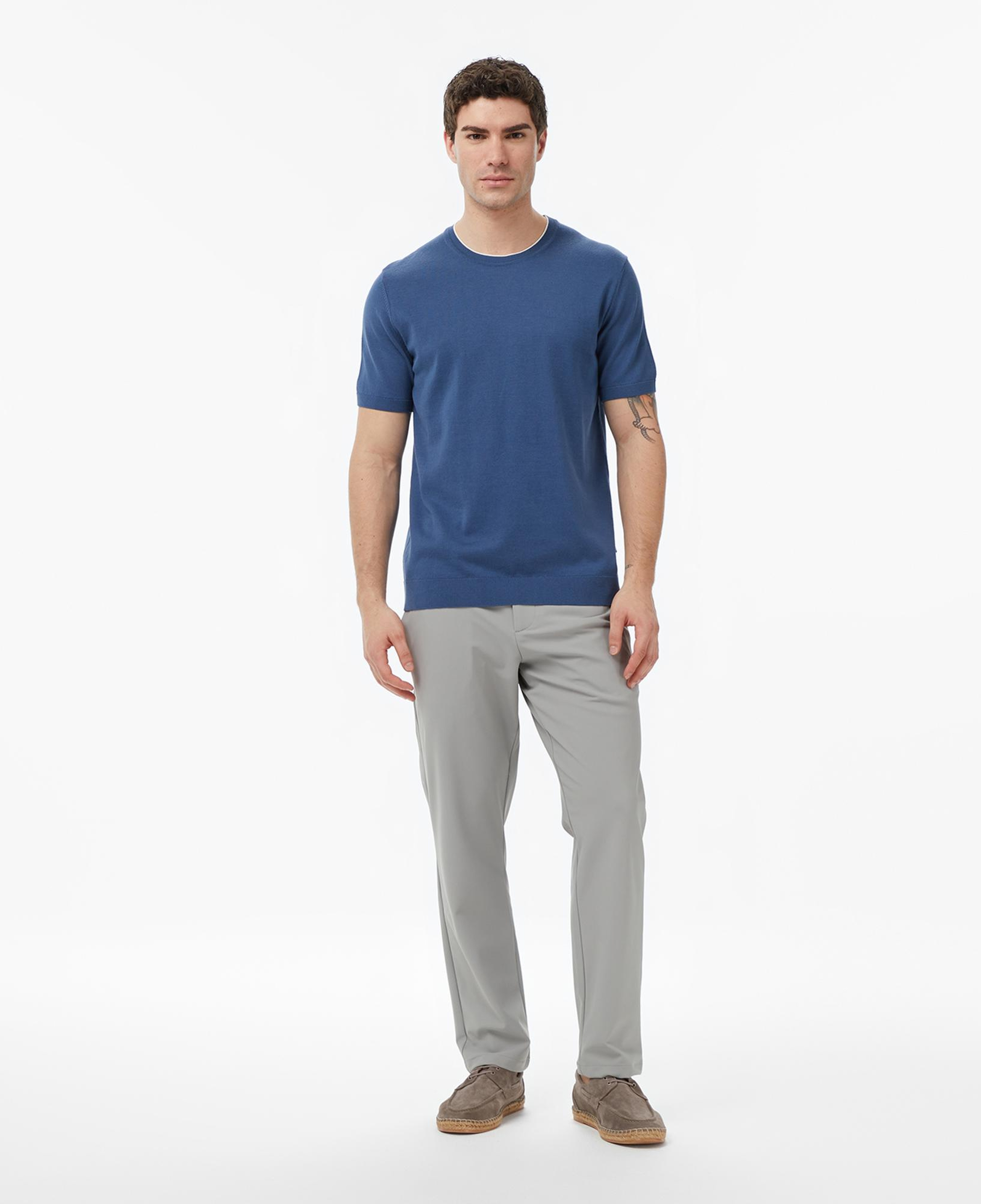 Nautica Erkek Mavi Regular Fit Kısa Kollu Triko