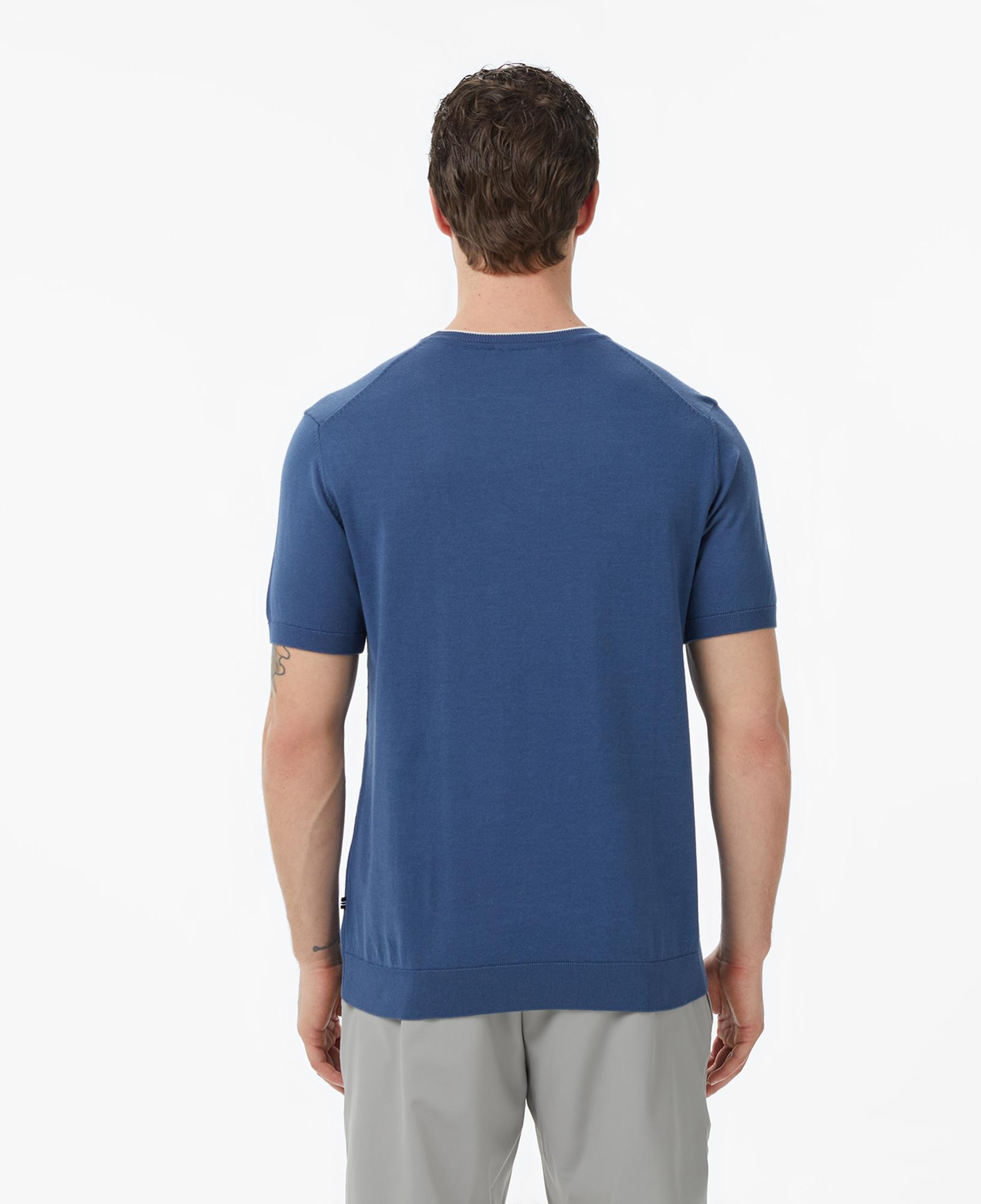 Nautica Erkek Mavi Regular Fit Kısa Kollu Triko