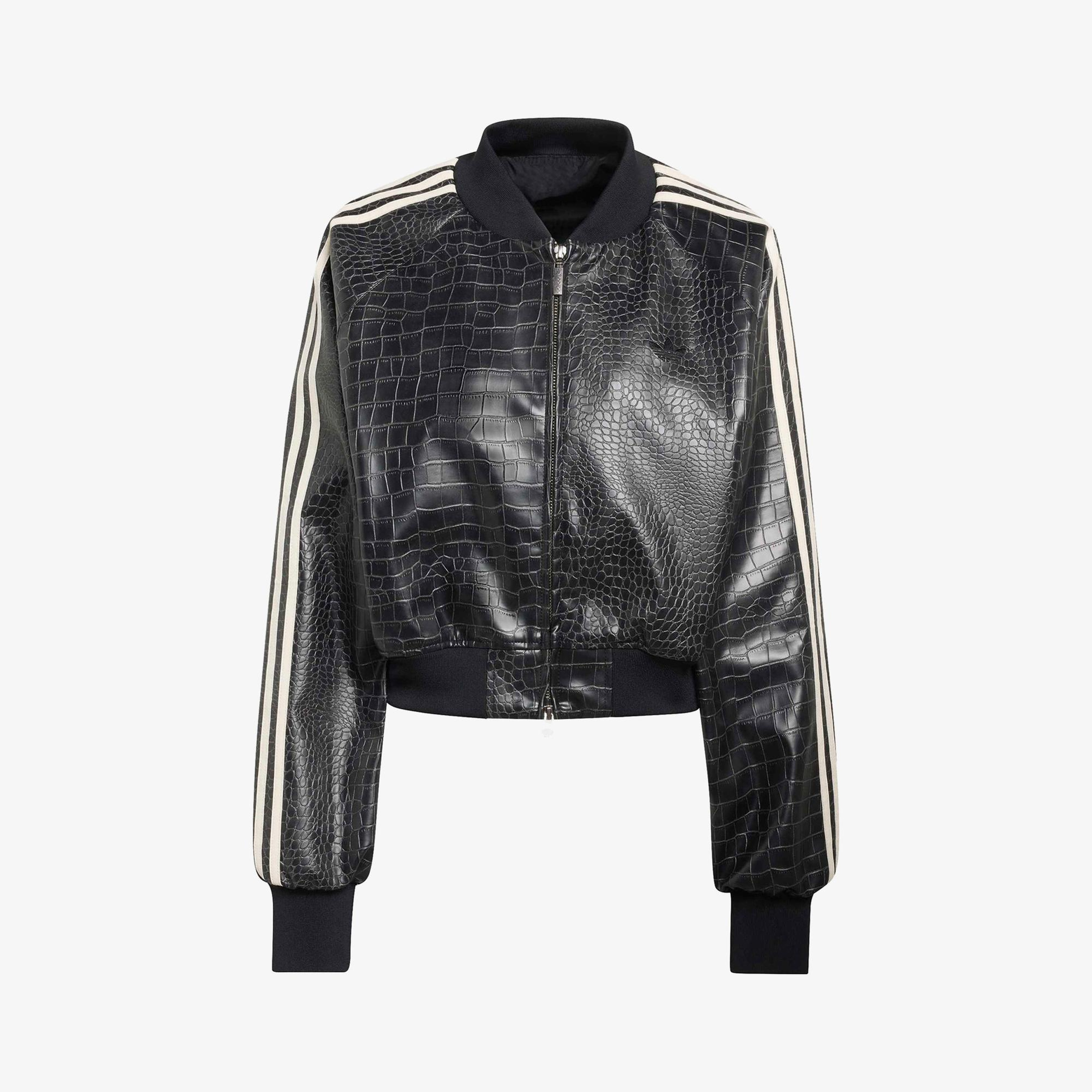 adidas Pleather Kadın Siyah Deri Ceket