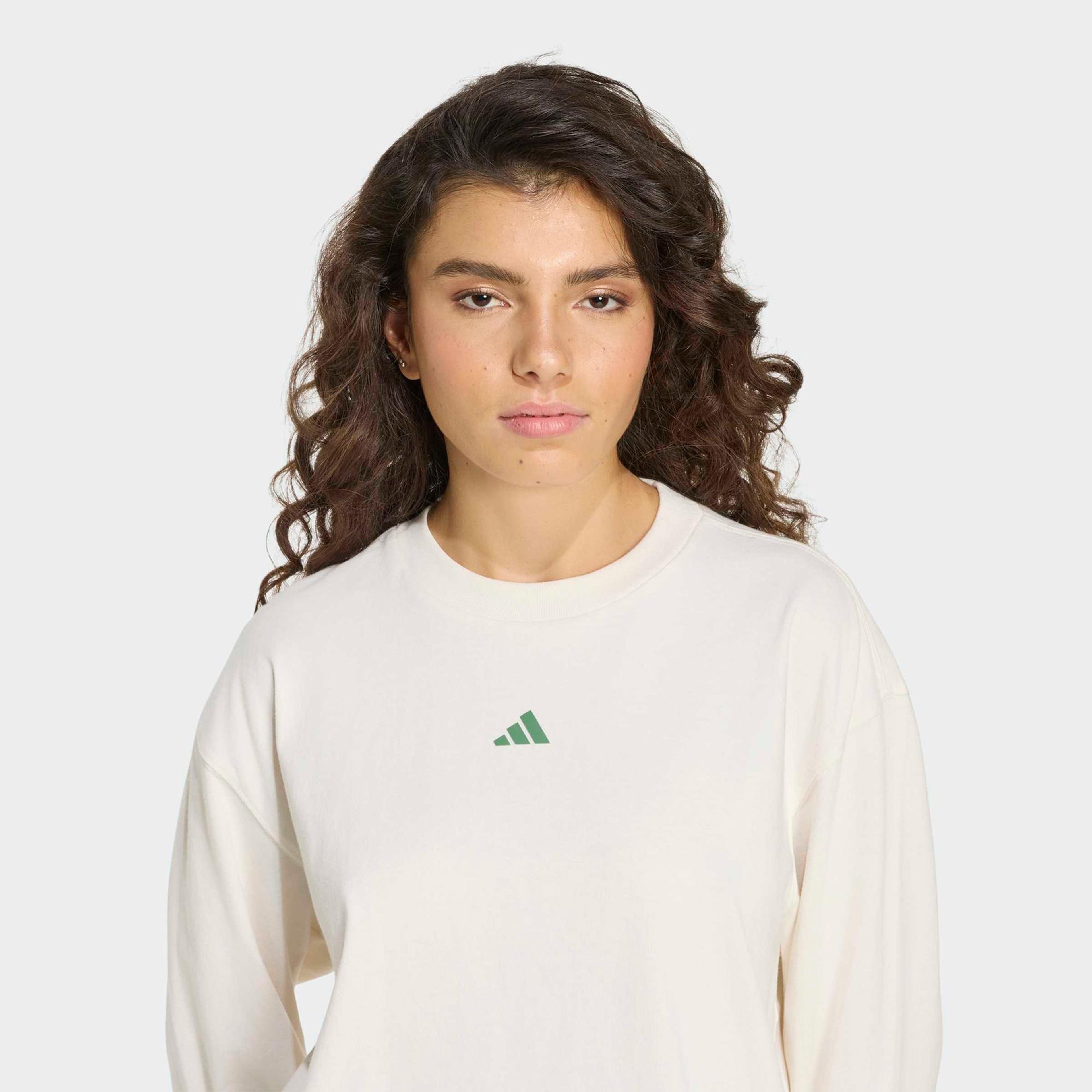 adidas Kadın Beyaz Sweatshirt